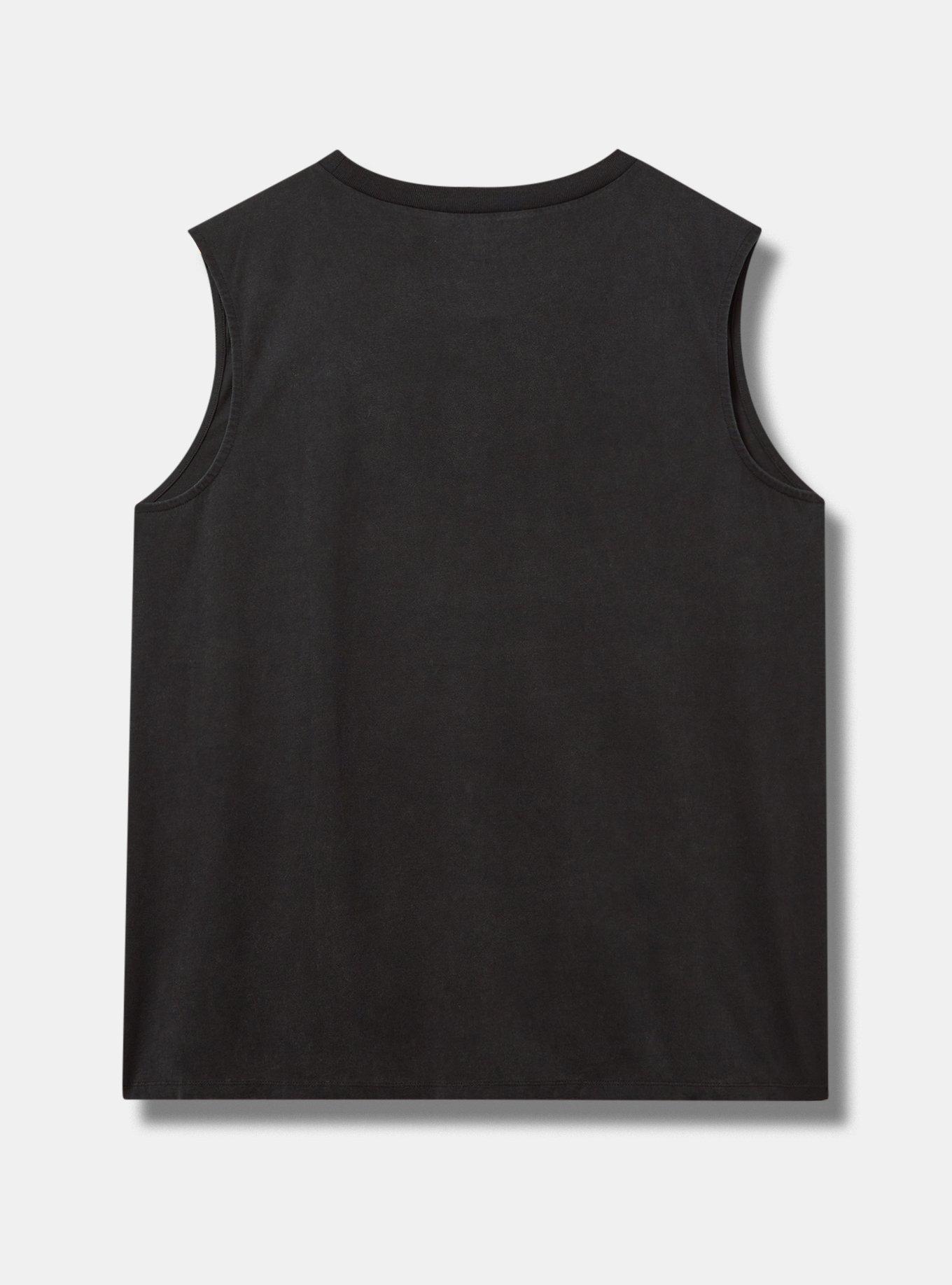 Skeleton Peace Relaxed Fit Heritage Jersey Tank, DEEP BLACK, alternate