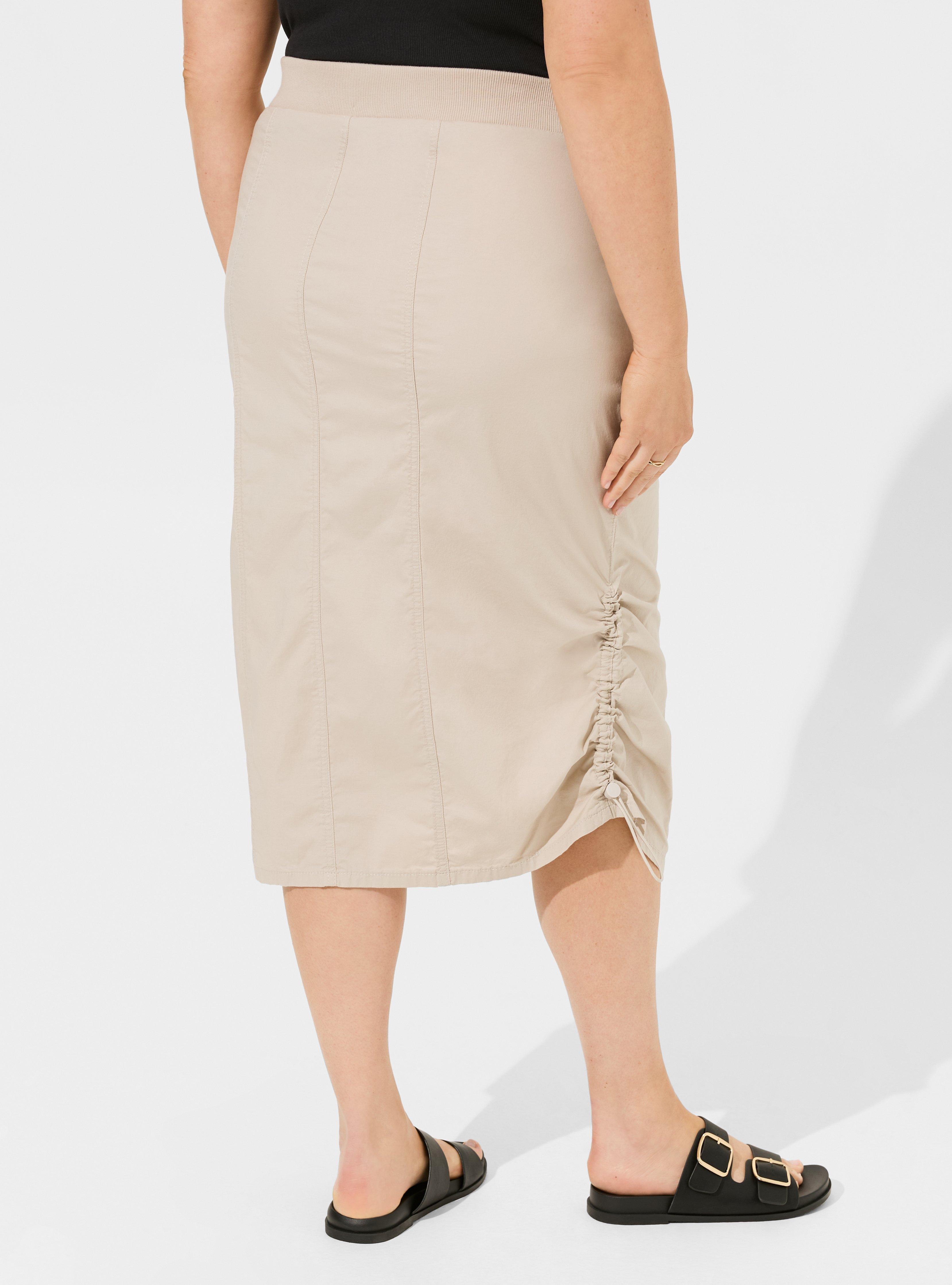 Maxi Poplin Cargo Skirt