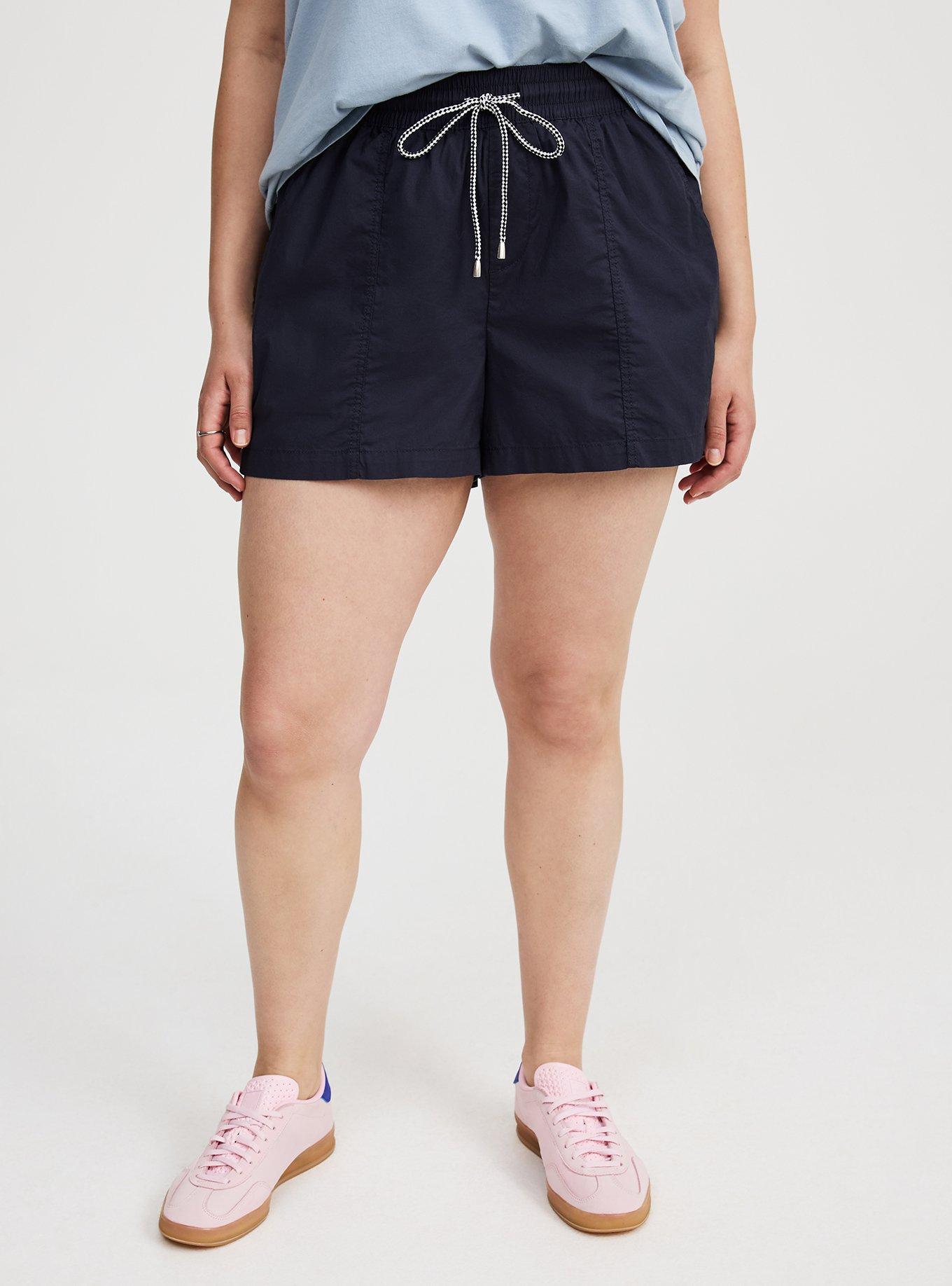 Pull-On High-Rise Poplin Yacht Short
