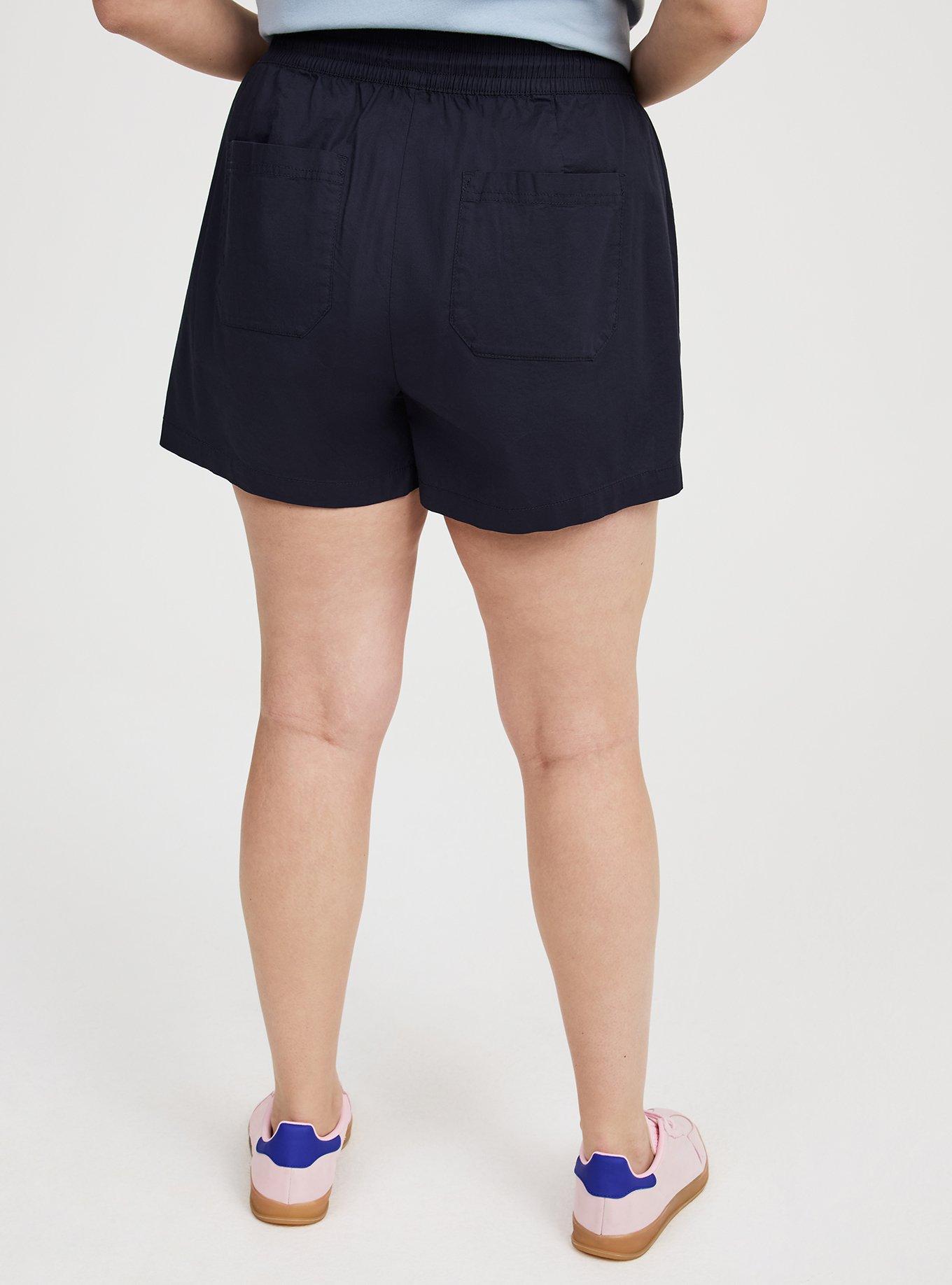 Pull-On High-Rise Poplin Yacht Short