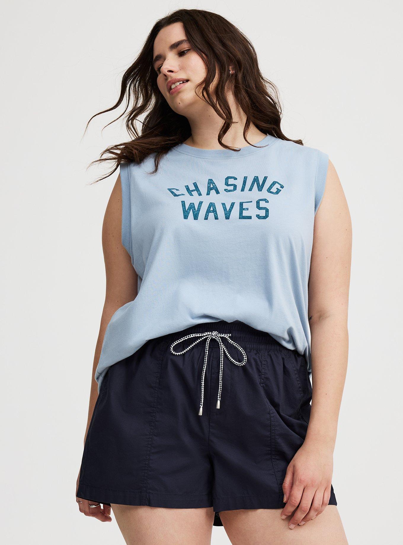 Pull-On High-Rise Poplin Yacht Short