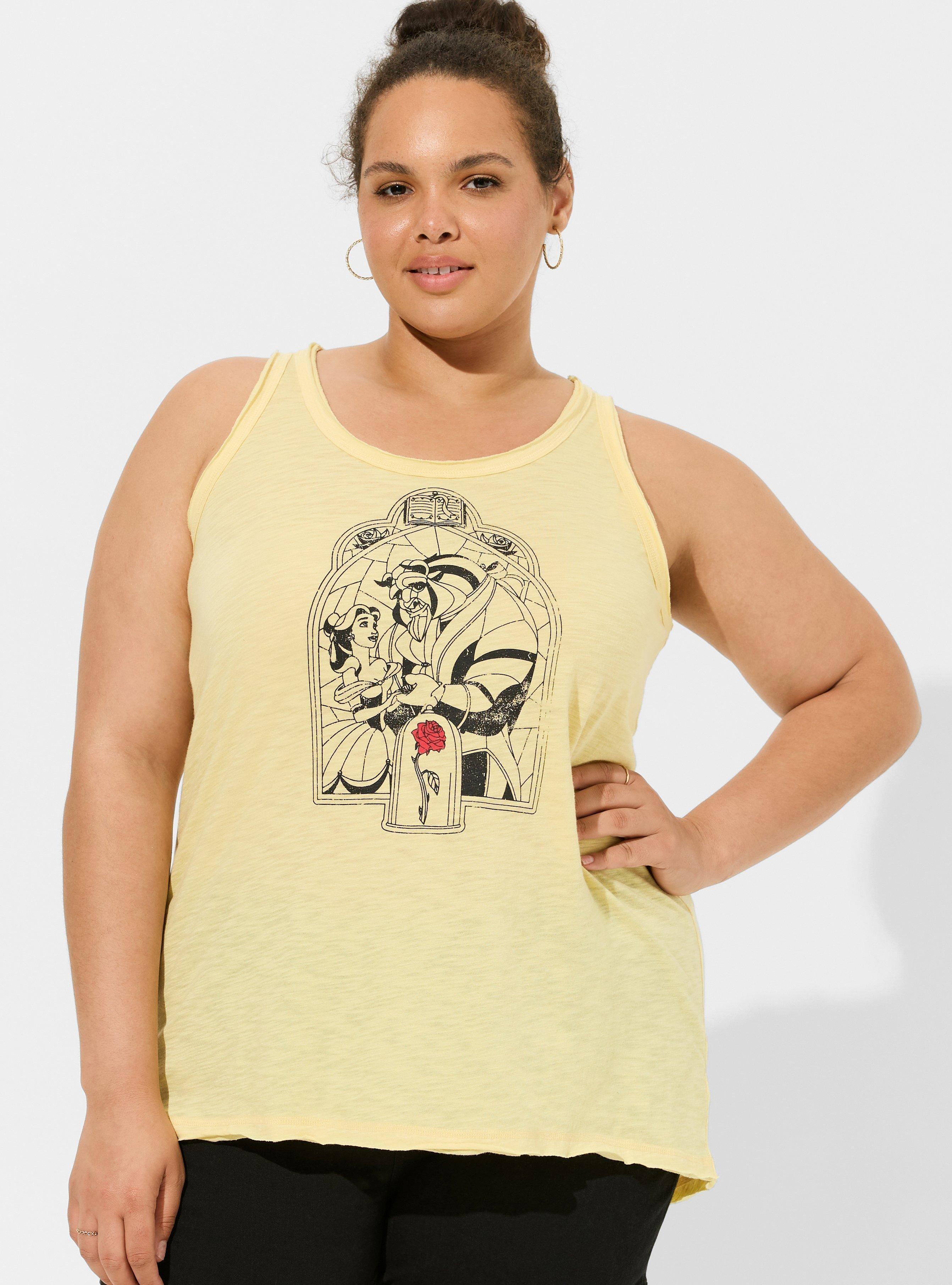 Disney Beauty Beat Cotton Raw Edge Tank