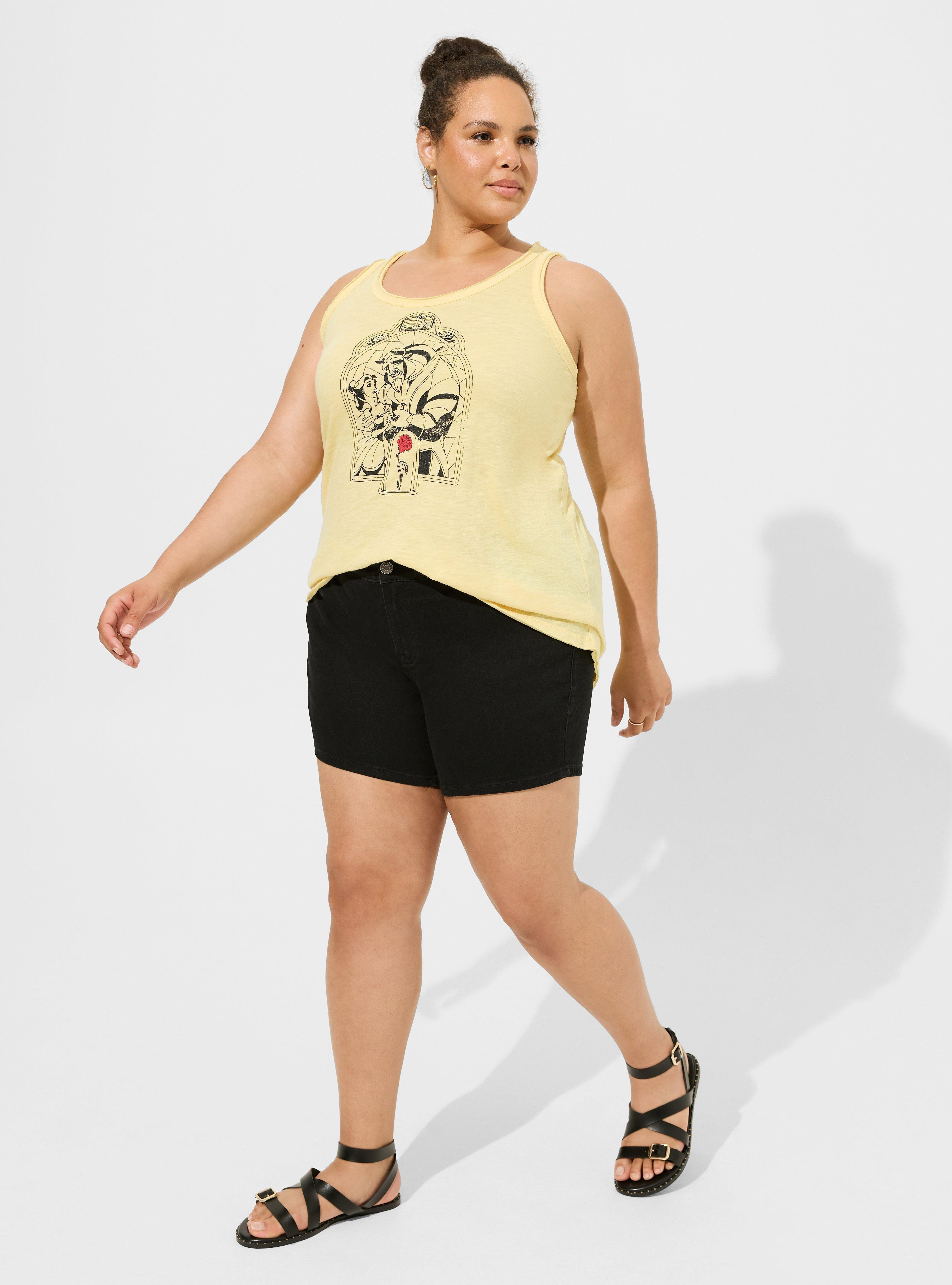 Disney Beauty Beat Cotton Raw Edge Tank