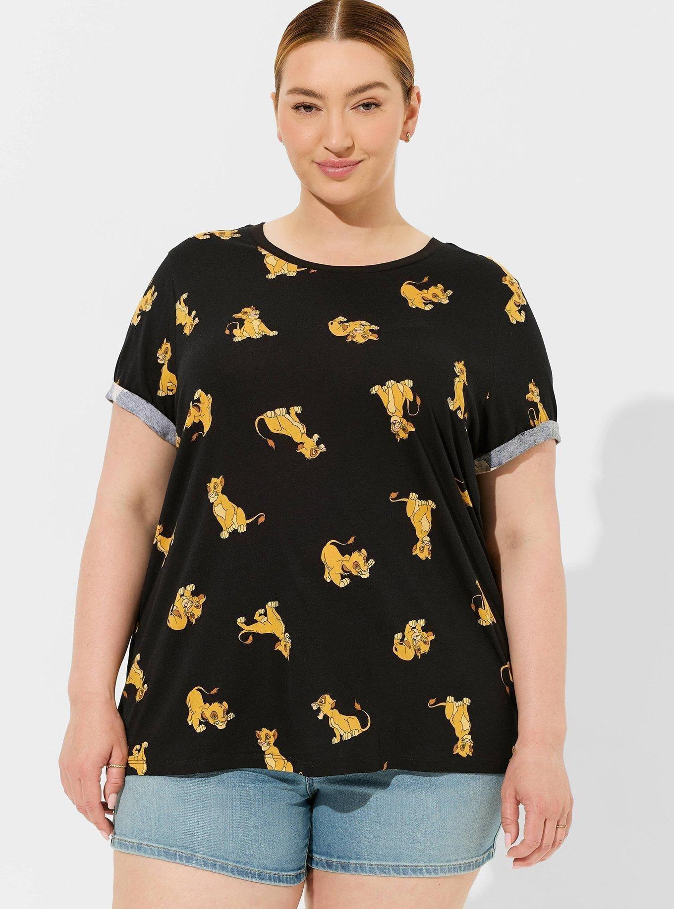 Disney Lion King Cotton Roll Sleeve Top, MULTI PRINT, alternate