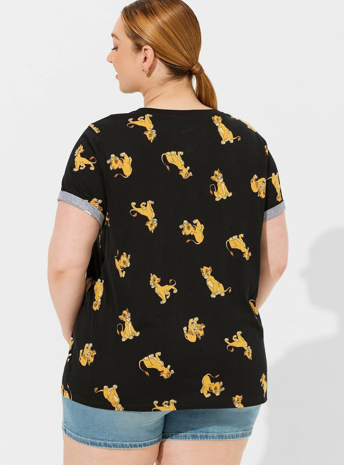 Disney Lion King Cotton Roll Sleeve Top