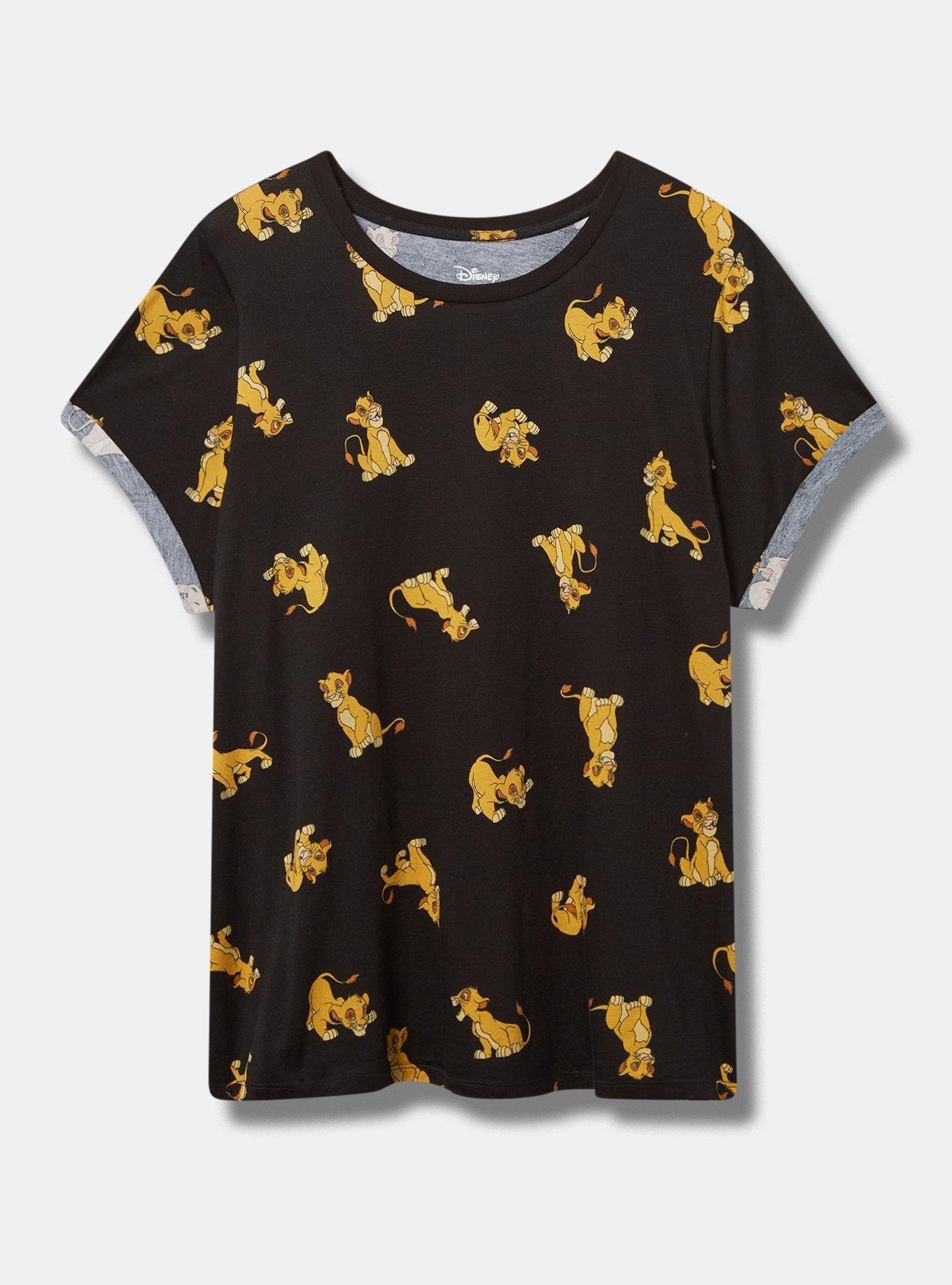 Disney Lion King Cotton Roll Sleeve Top