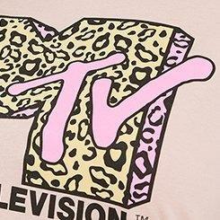 MTV Classic Fit Cotton Crew Tee, MUSHROOM, swatch