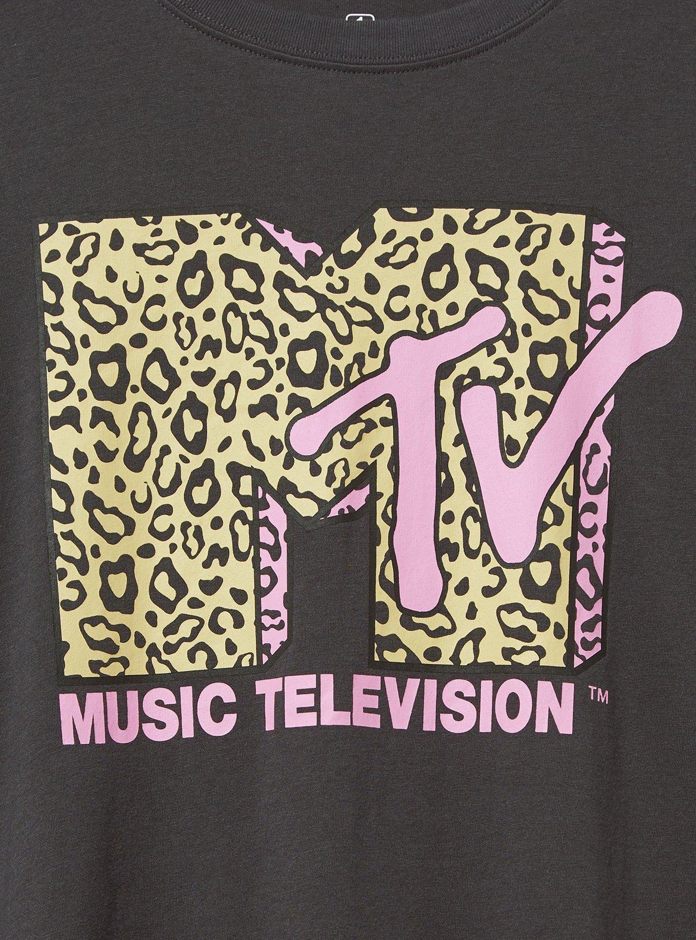 MTV Classic Fit Cotton Crew Tee, PHANTOM, alternate