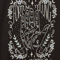 Plus Size Palmistry Relax Fit Heritage Jersey Distressed Tee, DEEP BLACK, swatch