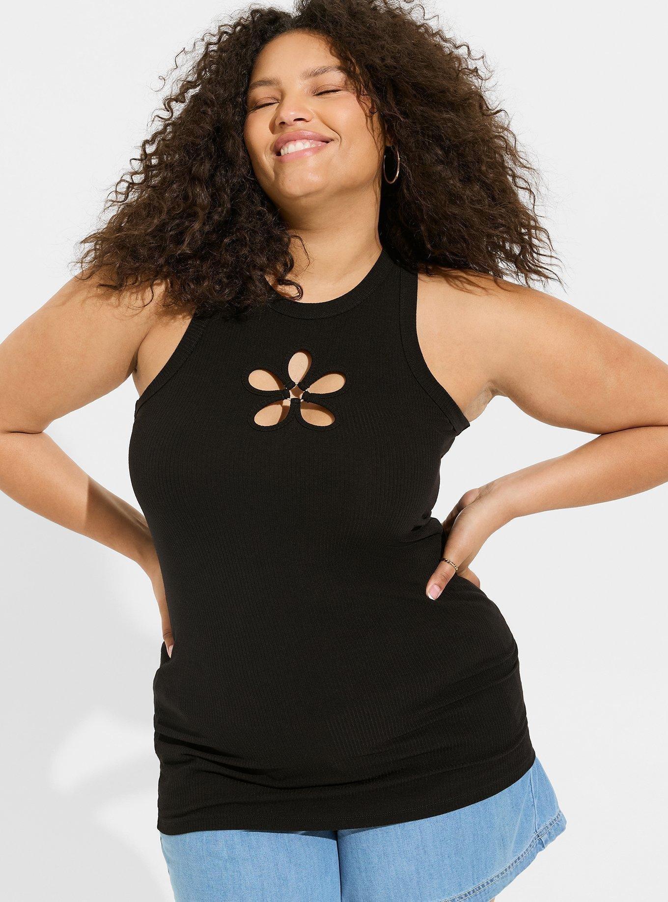 Super Soft Rib Flower O-Ring Tank