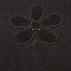 Flower O-Ring Rib Tank, DEEP BLACK, swatch