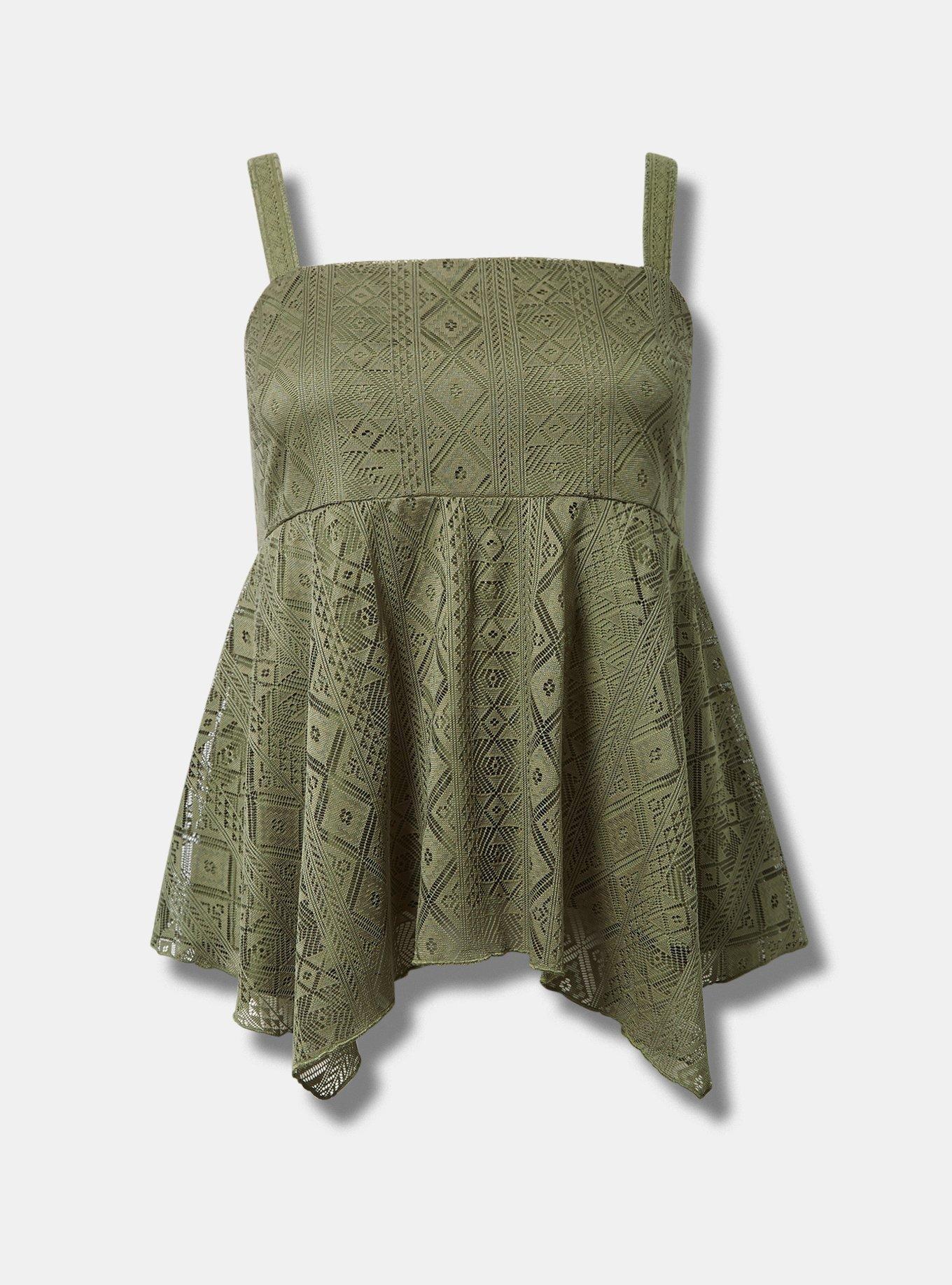 Babydoll Lace Hanky Hem Tank