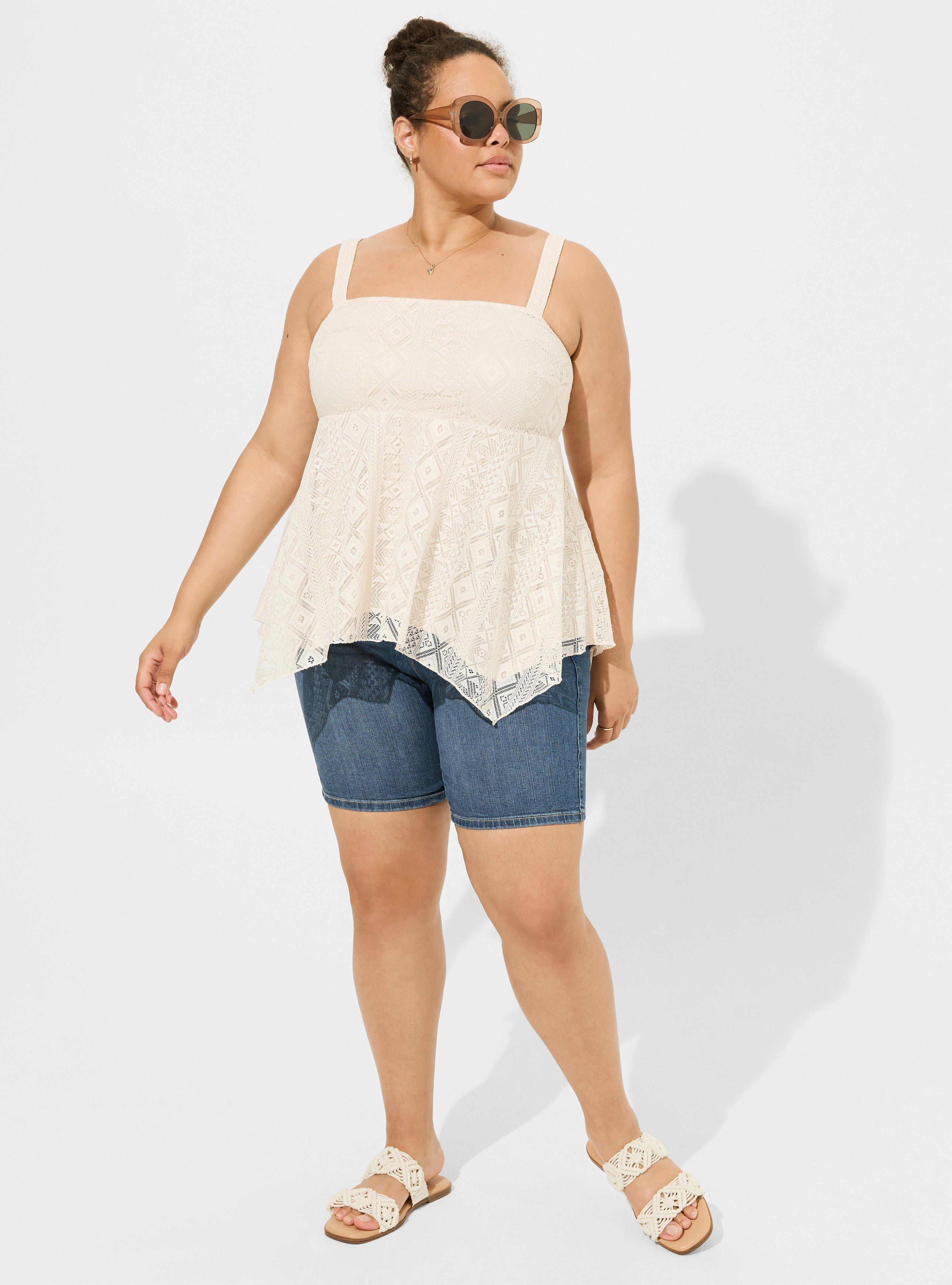 Babydoll Lace Hanky Hem Tank