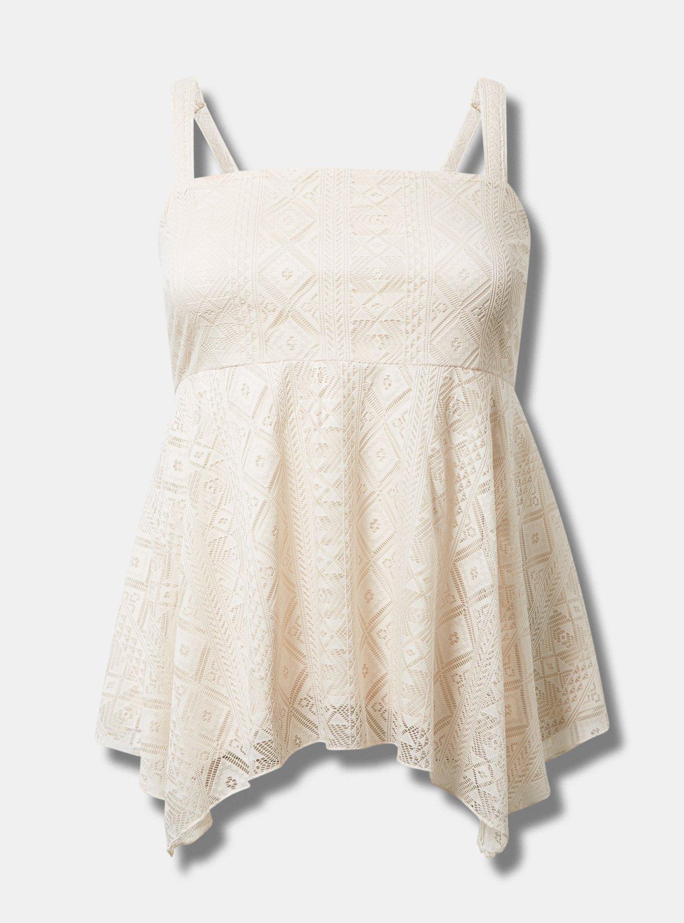 Babydoll Lace Hanky Hem Tank