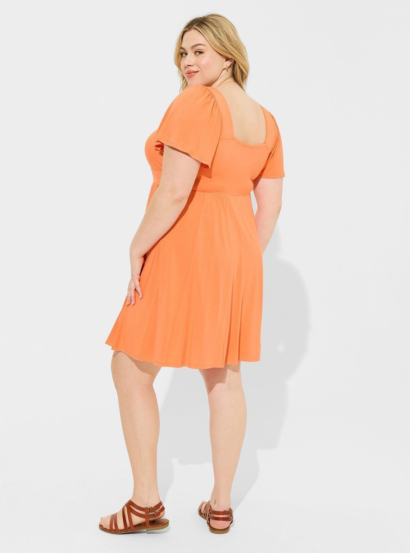 Mini Super Soft Twist Front Skater Dress