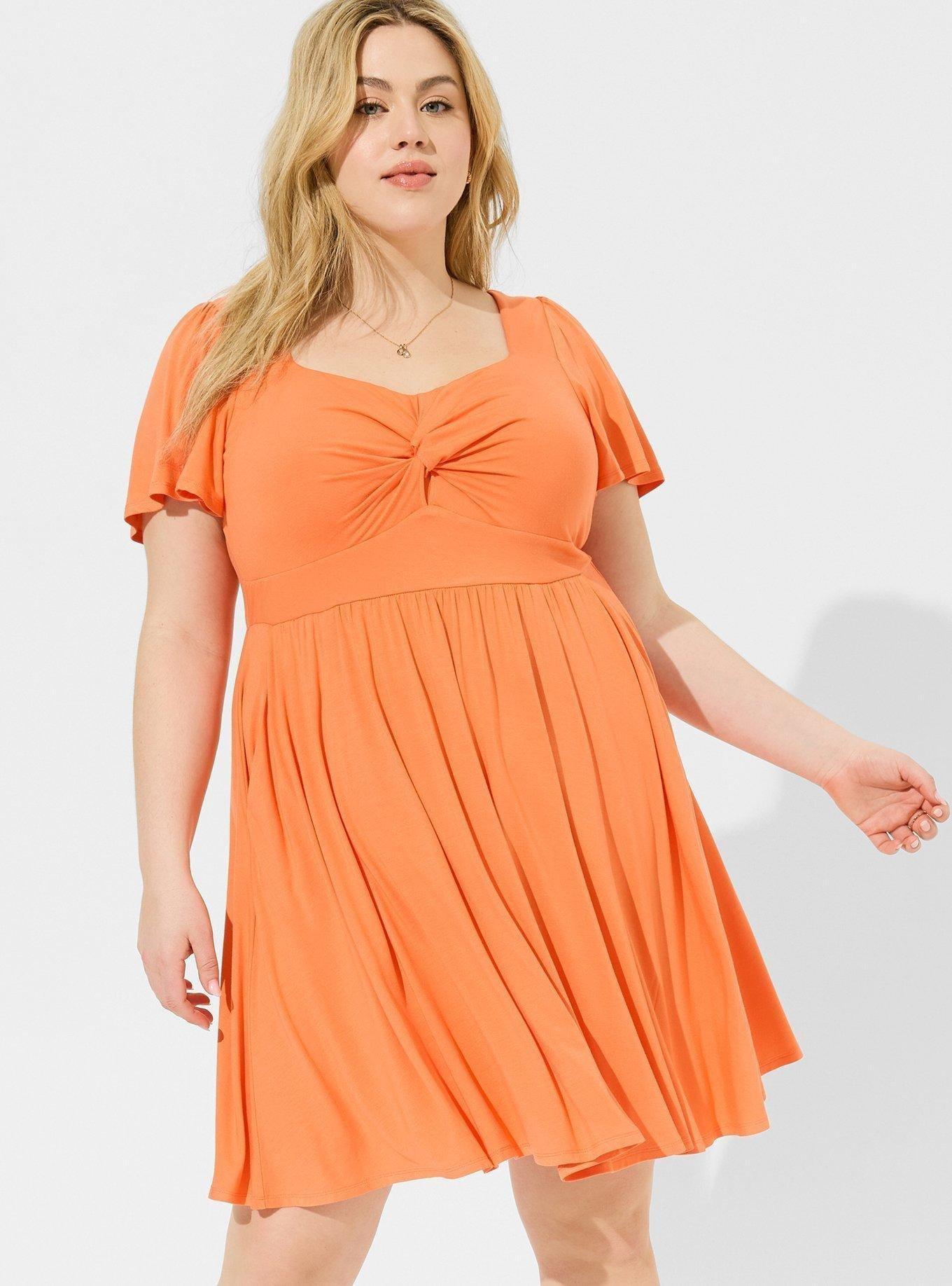 Mini Super Soft Twist Front Skater Dress