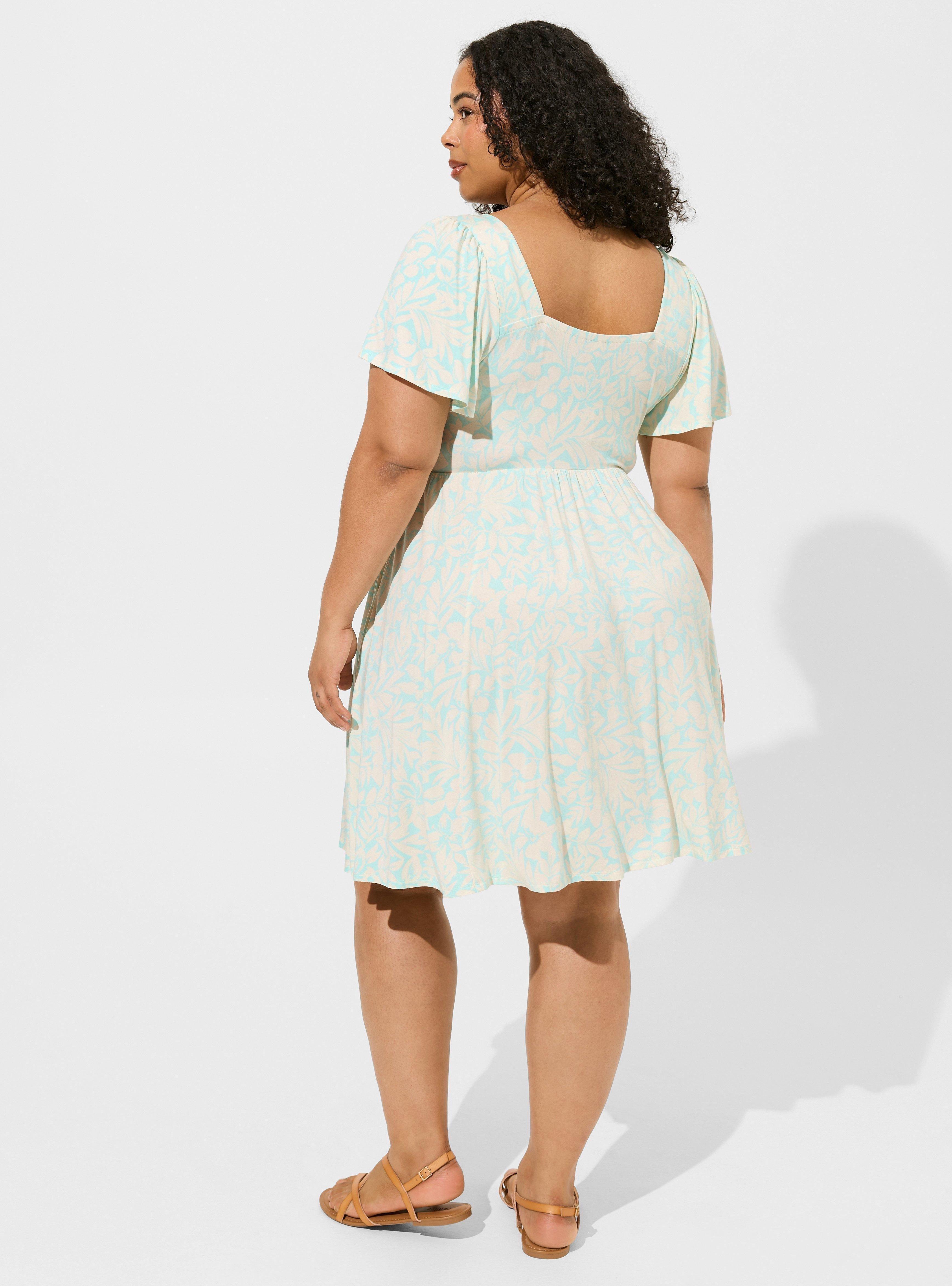 Plus Size - Mini Super Soft Twist Front Skater Dress - Torrid