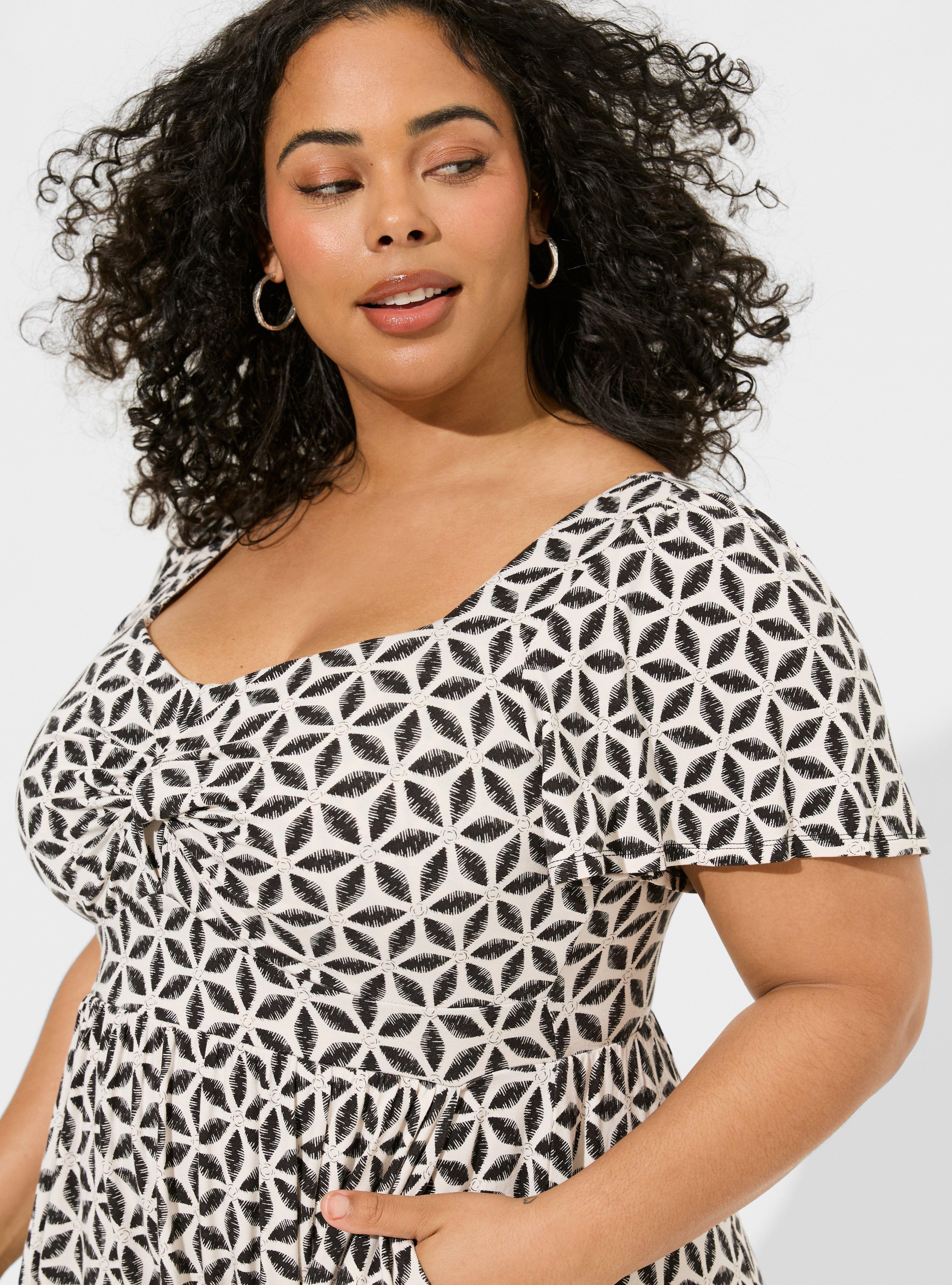 Plus Size - Mini Super Soft Twist Front Skater Dress - Torrid