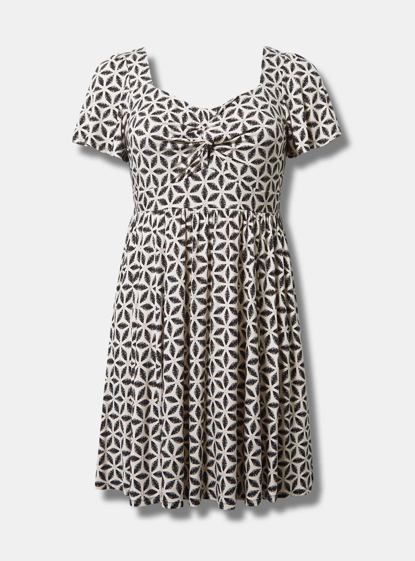 Mini Super Soft Twist Front Skater Dress