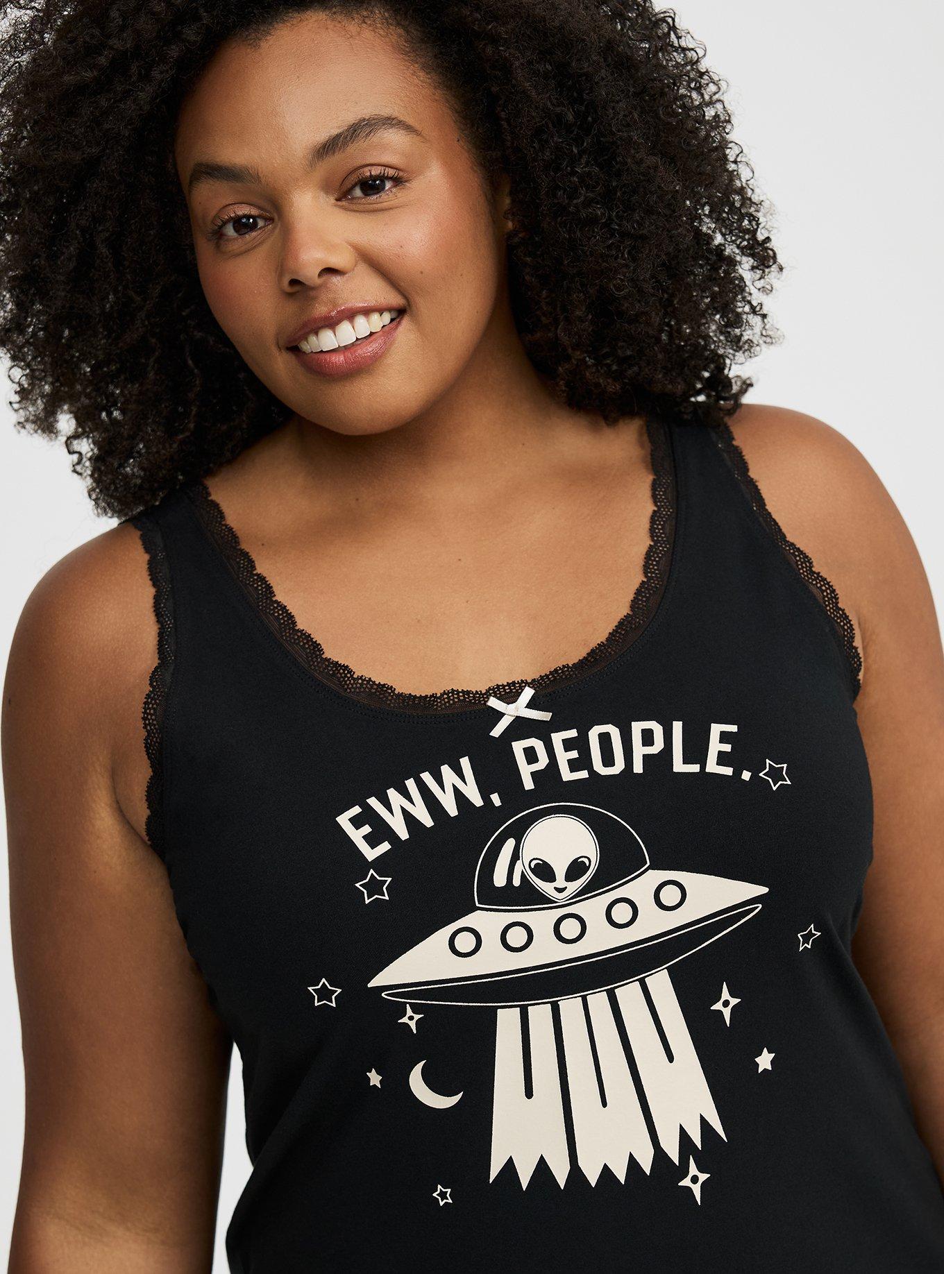 Foxy Lace-Trim Sleep Tank