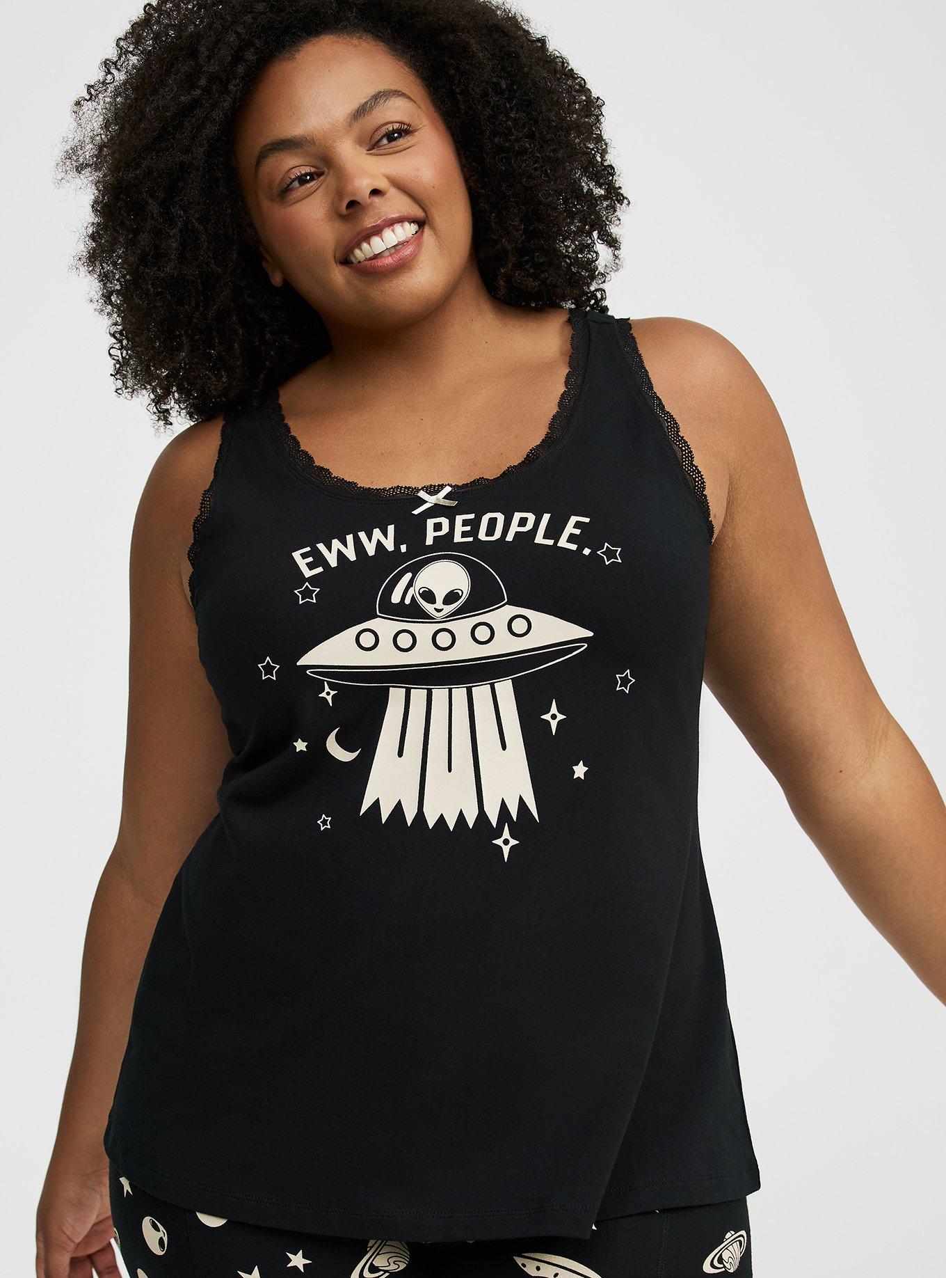 Foxy Lace-Trim Sleep Tank