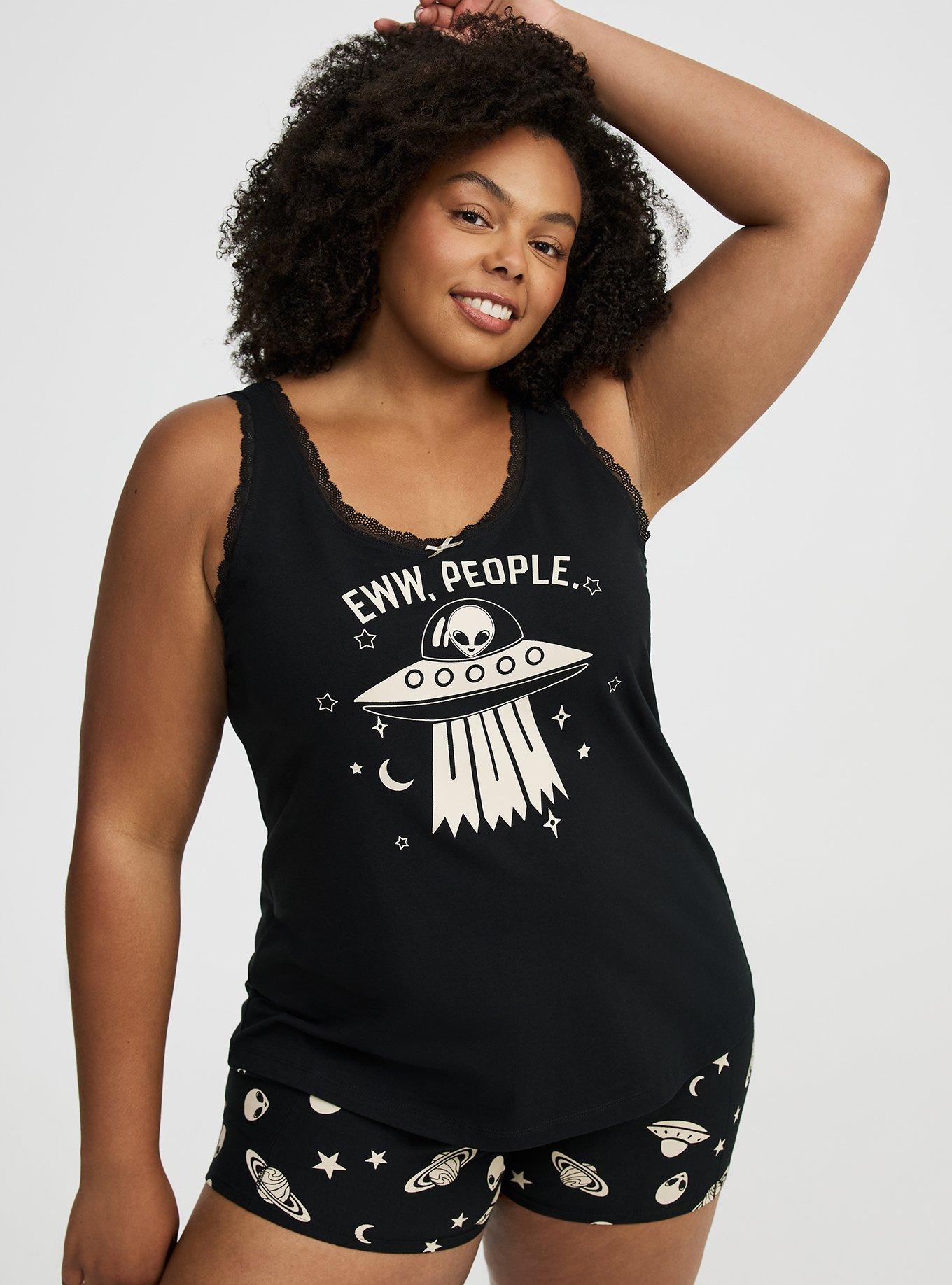 Foxy Lace-Trim Sleep Tank