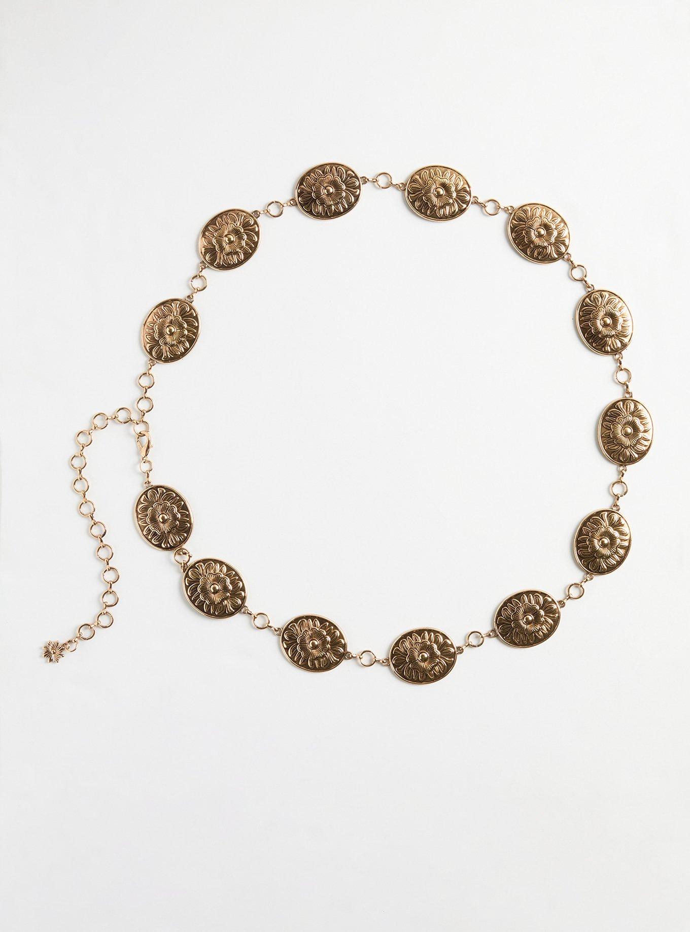 Antiqued Oval Chain Belt