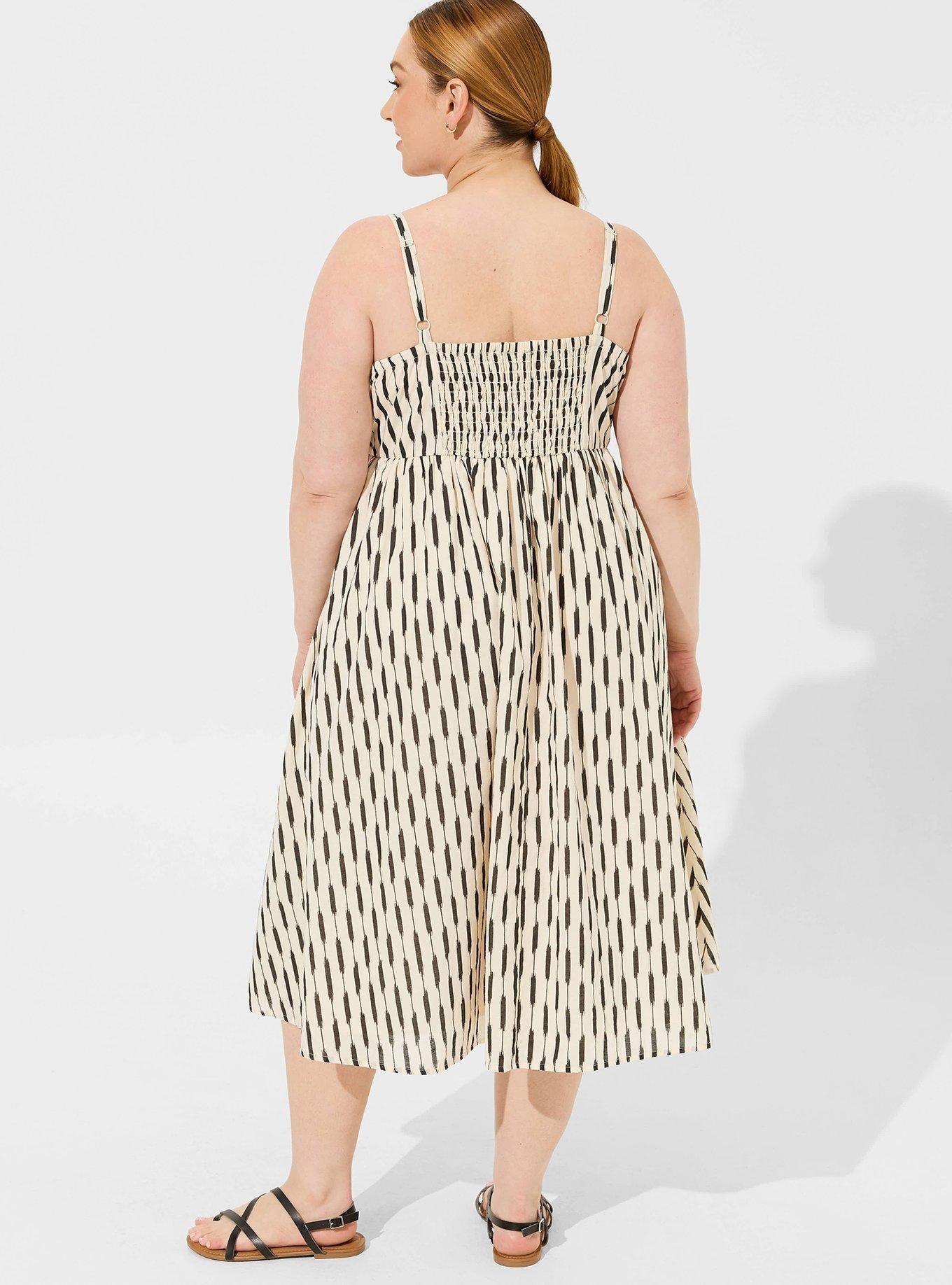 Midi Cotton Button Front Sundress