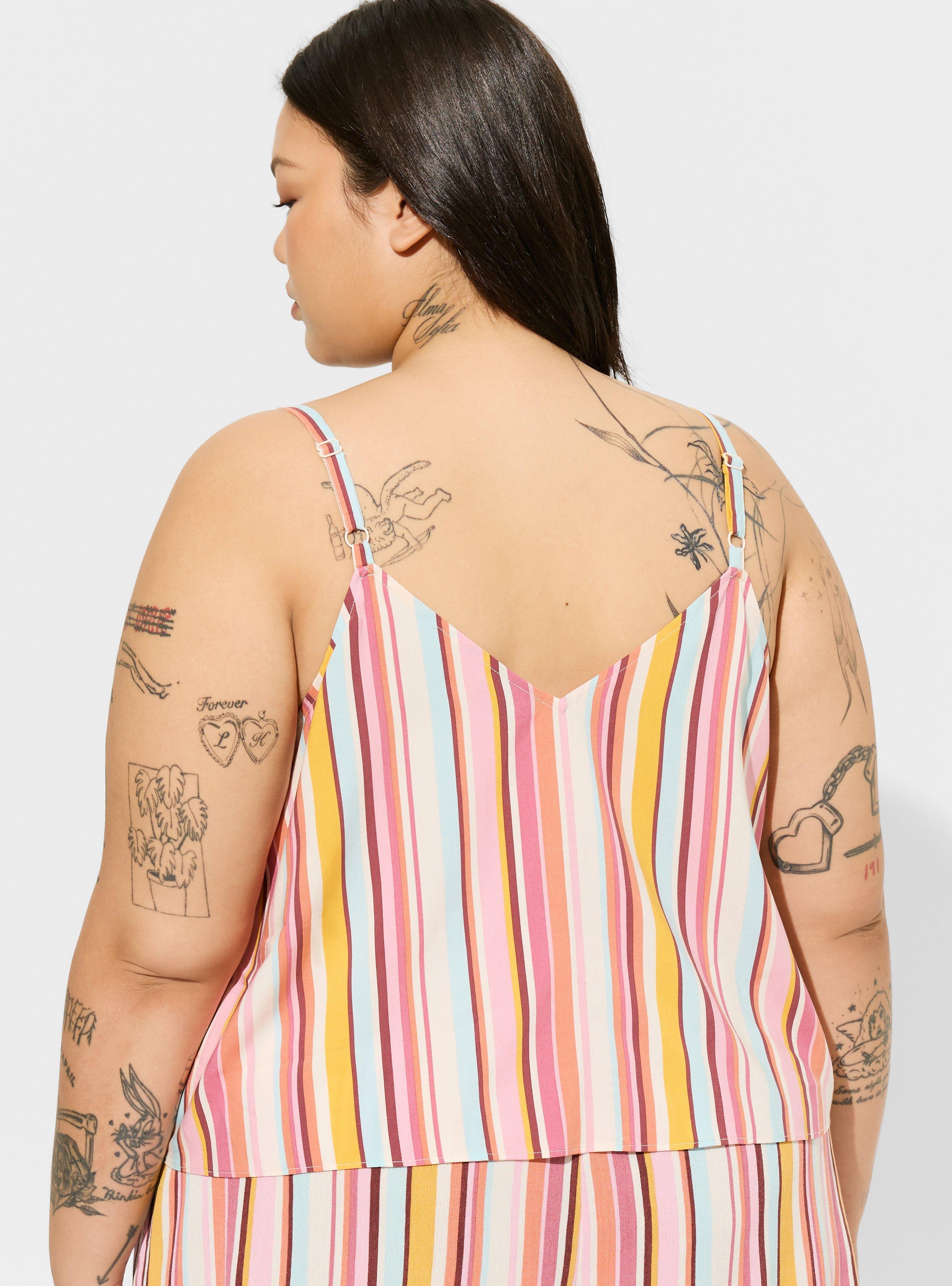 Challis Button Down Tie Front Crop