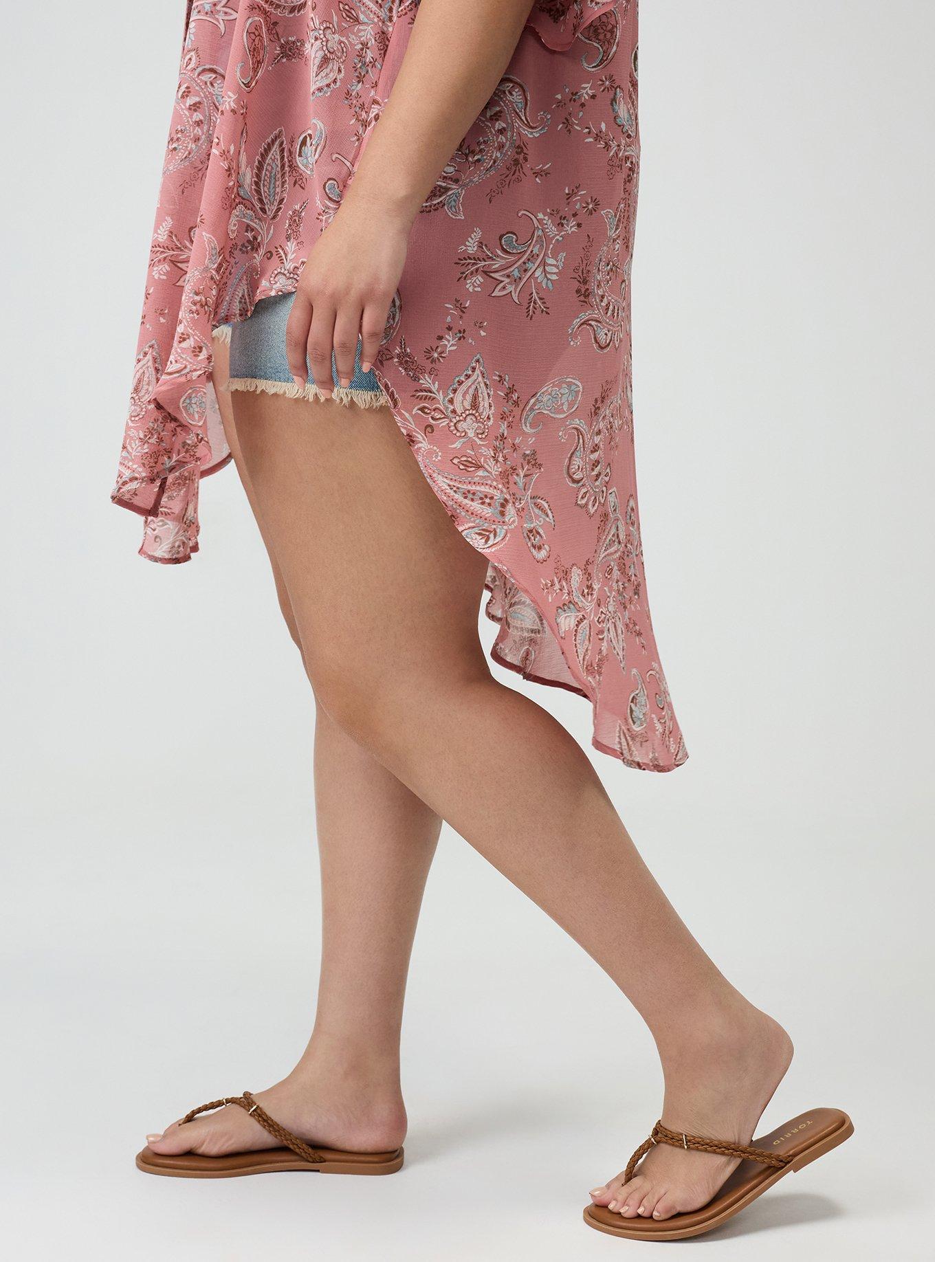 Textured Chiffon Kimono, SWEETHEART PAISLEY CORAL, alternate