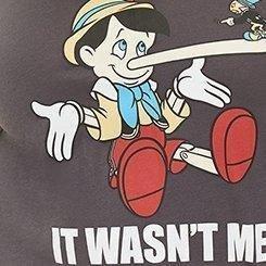 Disney Pinocchio Classic Fit Cotton Clip Neck Top, NINE IRON, swatch