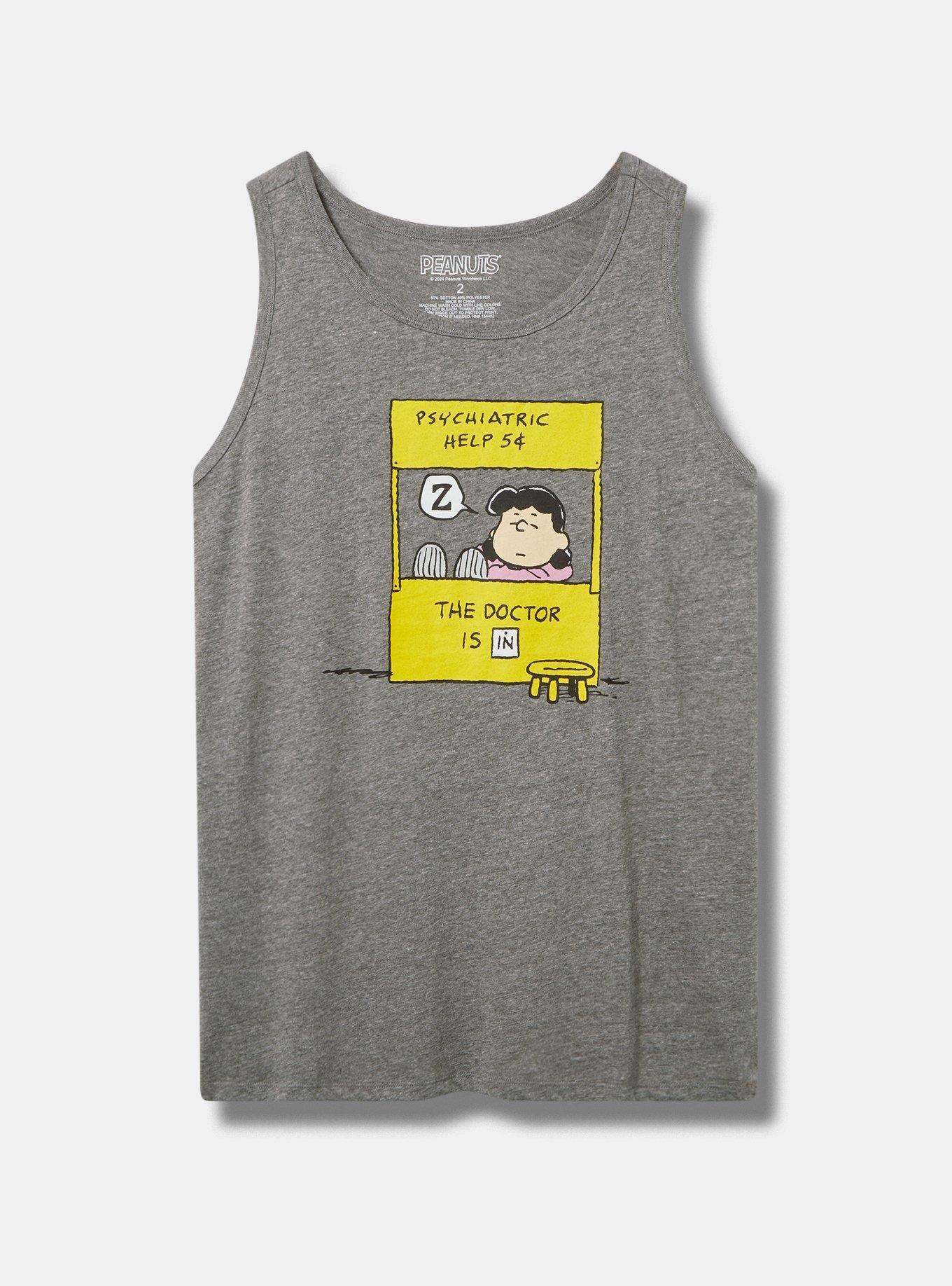 Peanuts Classic Fit Cotton Crew Tank