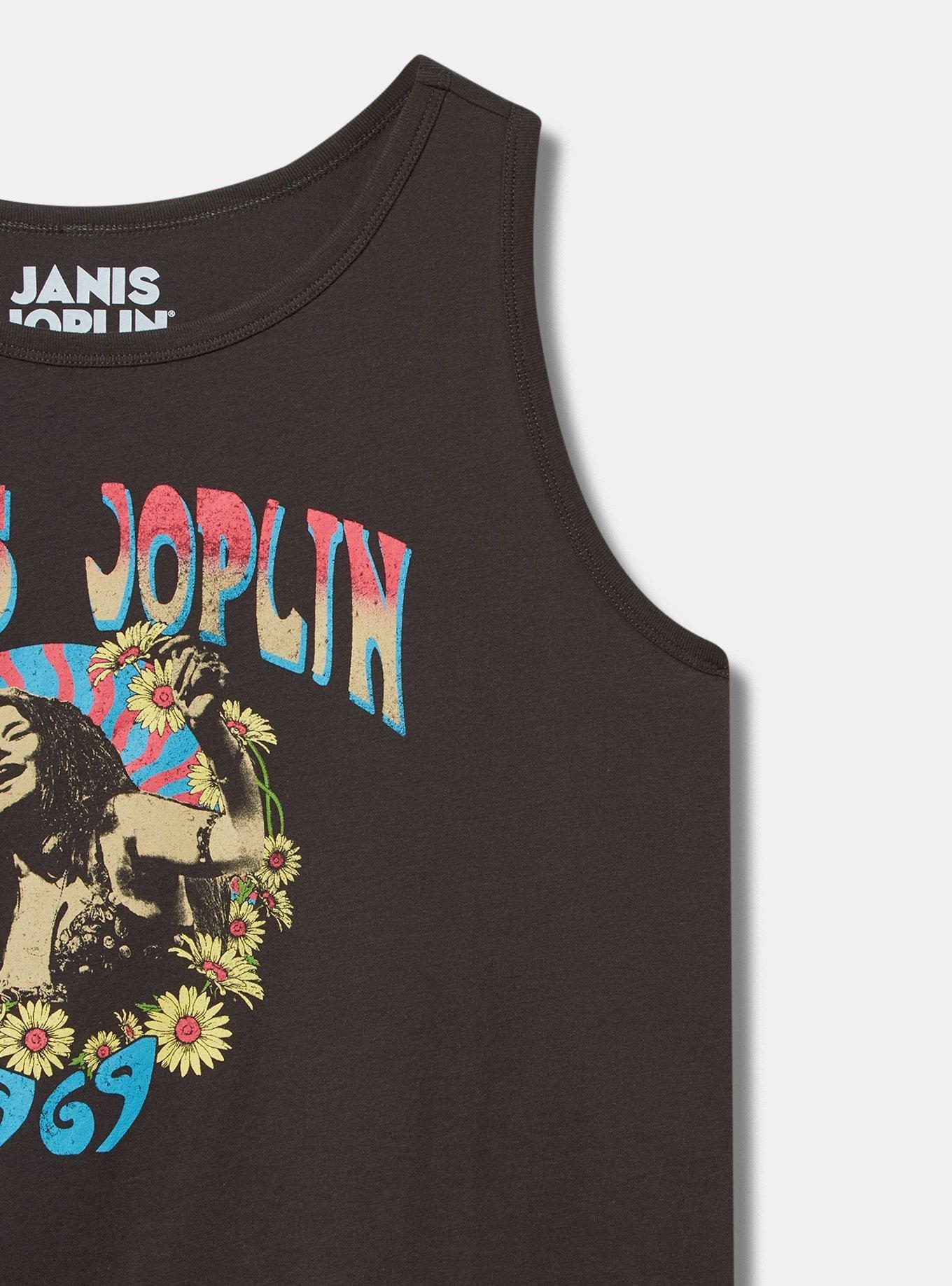 Janis Joplin Classic Fit Cotton Crew Tank