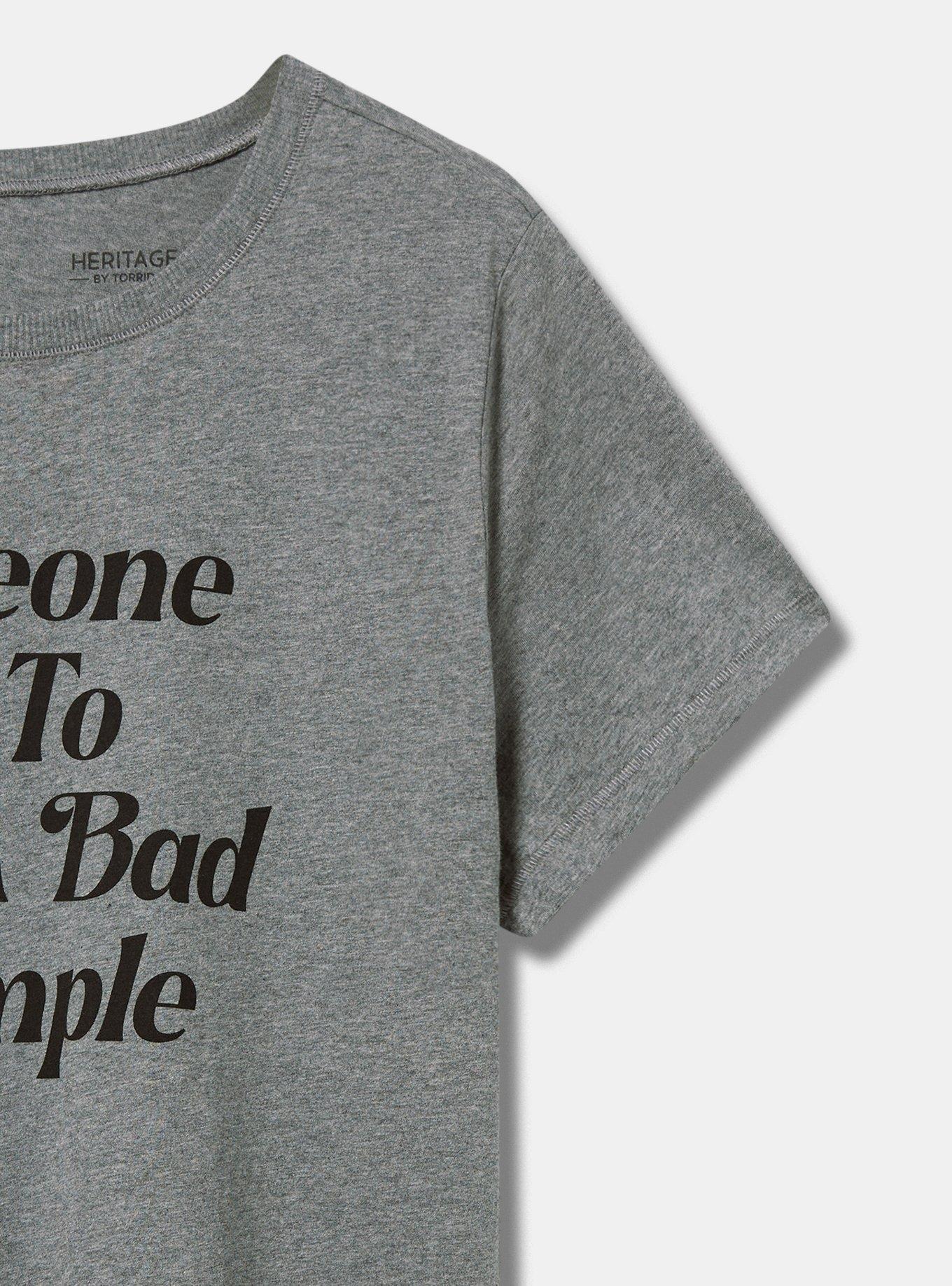 Bad Example Classic Fit Heritage Jersey Crew Tee, MEDIUM HEATHER GREY, alternate