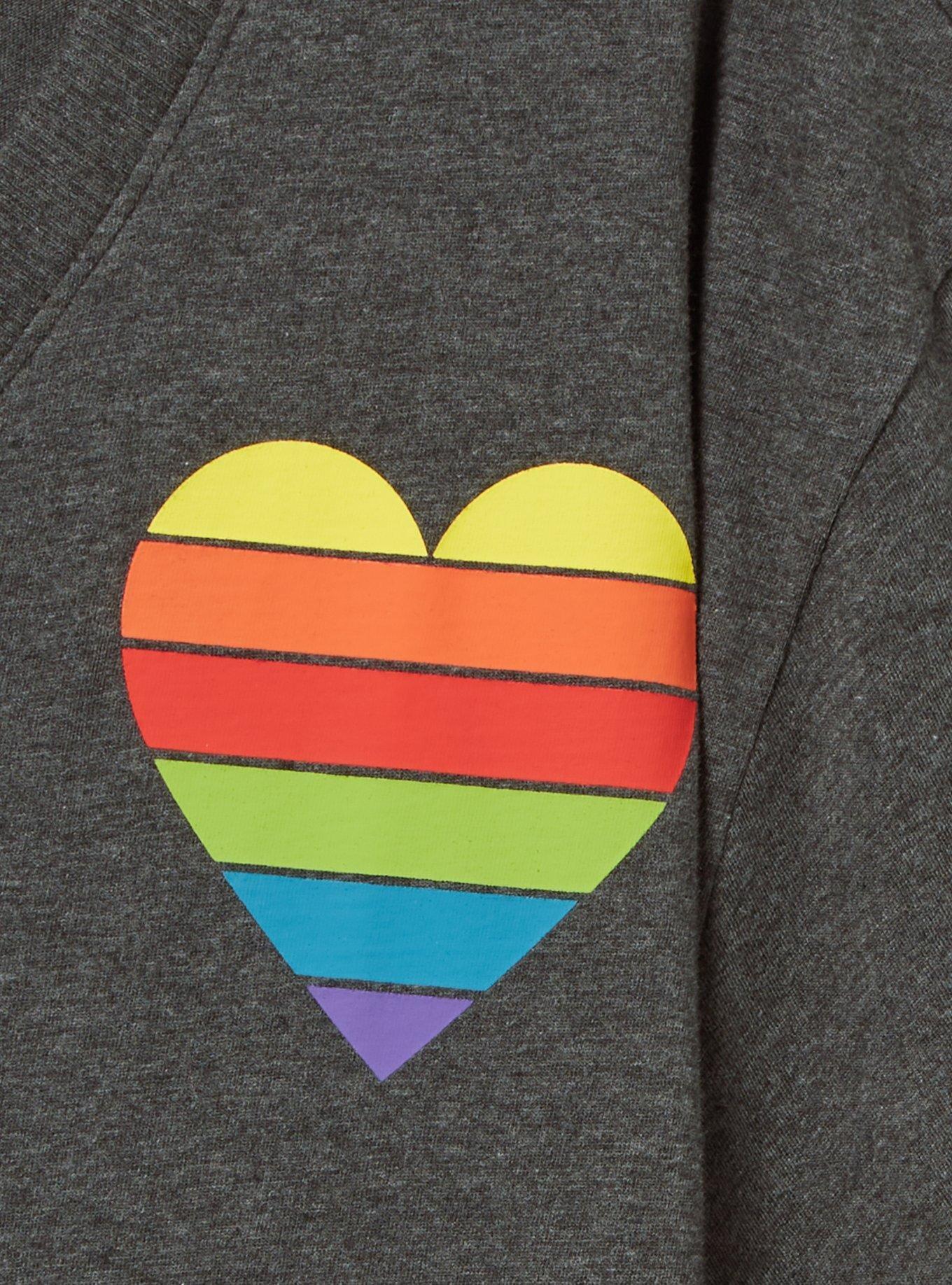 Rainbow Heart Relax Fit Heritage Jersey Tee, CHARCOAL HEATHER GREY, alternate