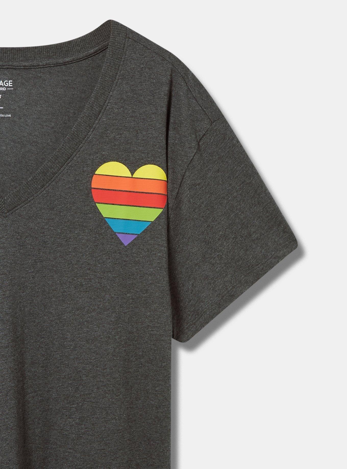 Rainbow Heart Relax Fit Heritage Jersey Tee, CHARCOAL HEATHER GREY, alternate