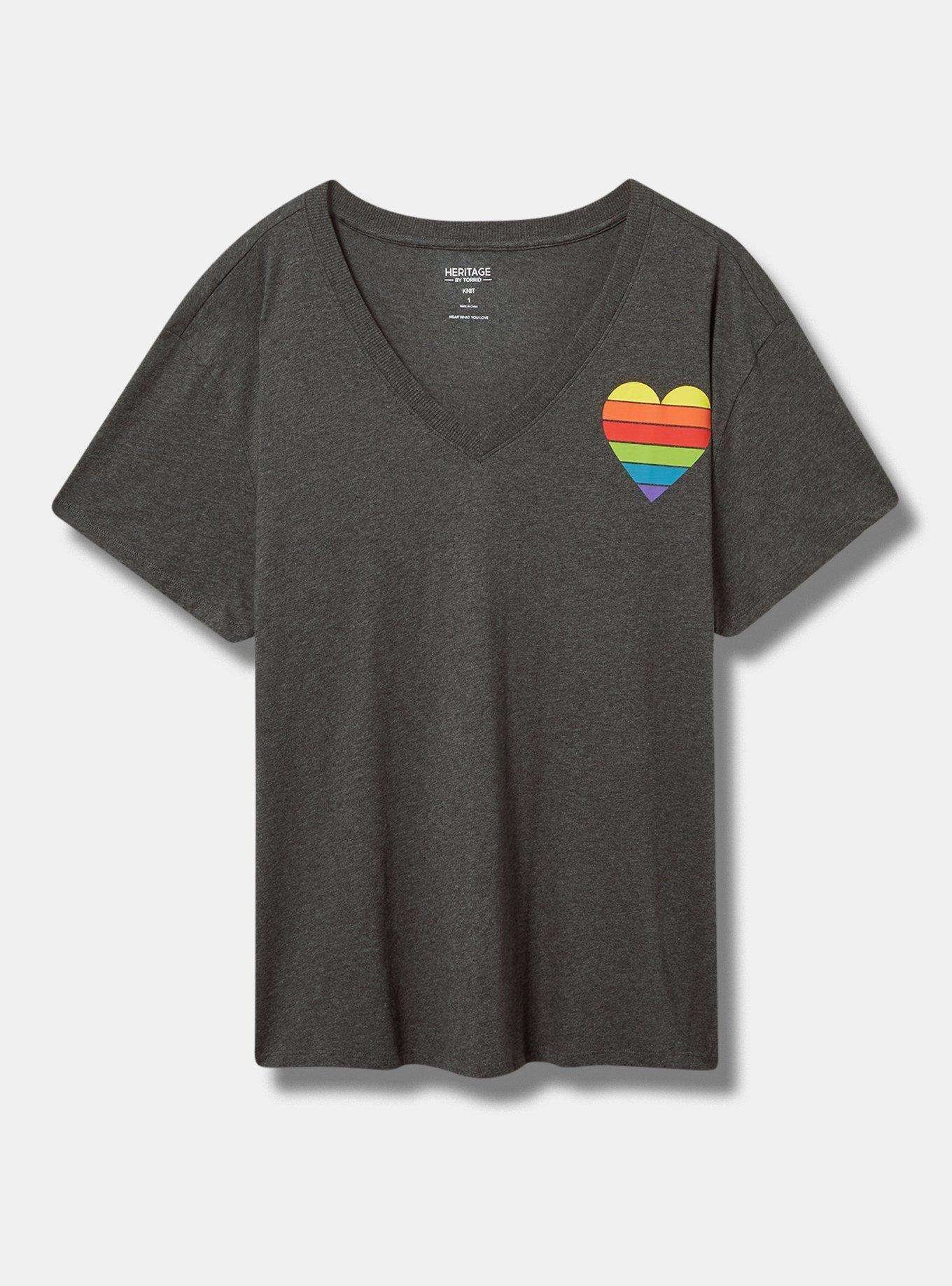 Rainbow Heart Relax Fit Heritage Jersey Tee