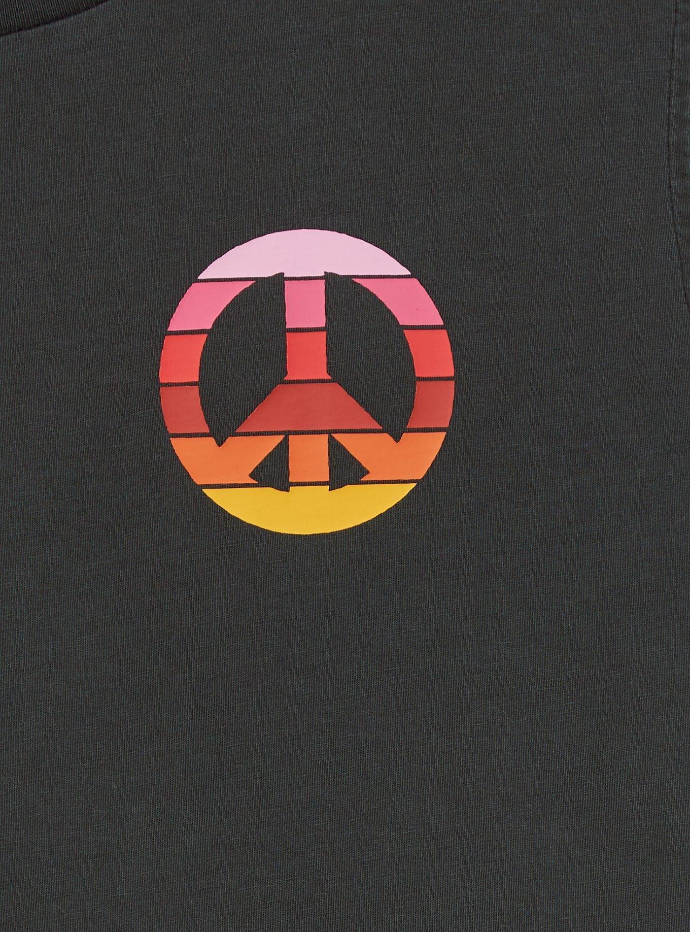 Peace Relaxed Fit Heritage Jersey Crew Tee, ANTHRACITE, alternate