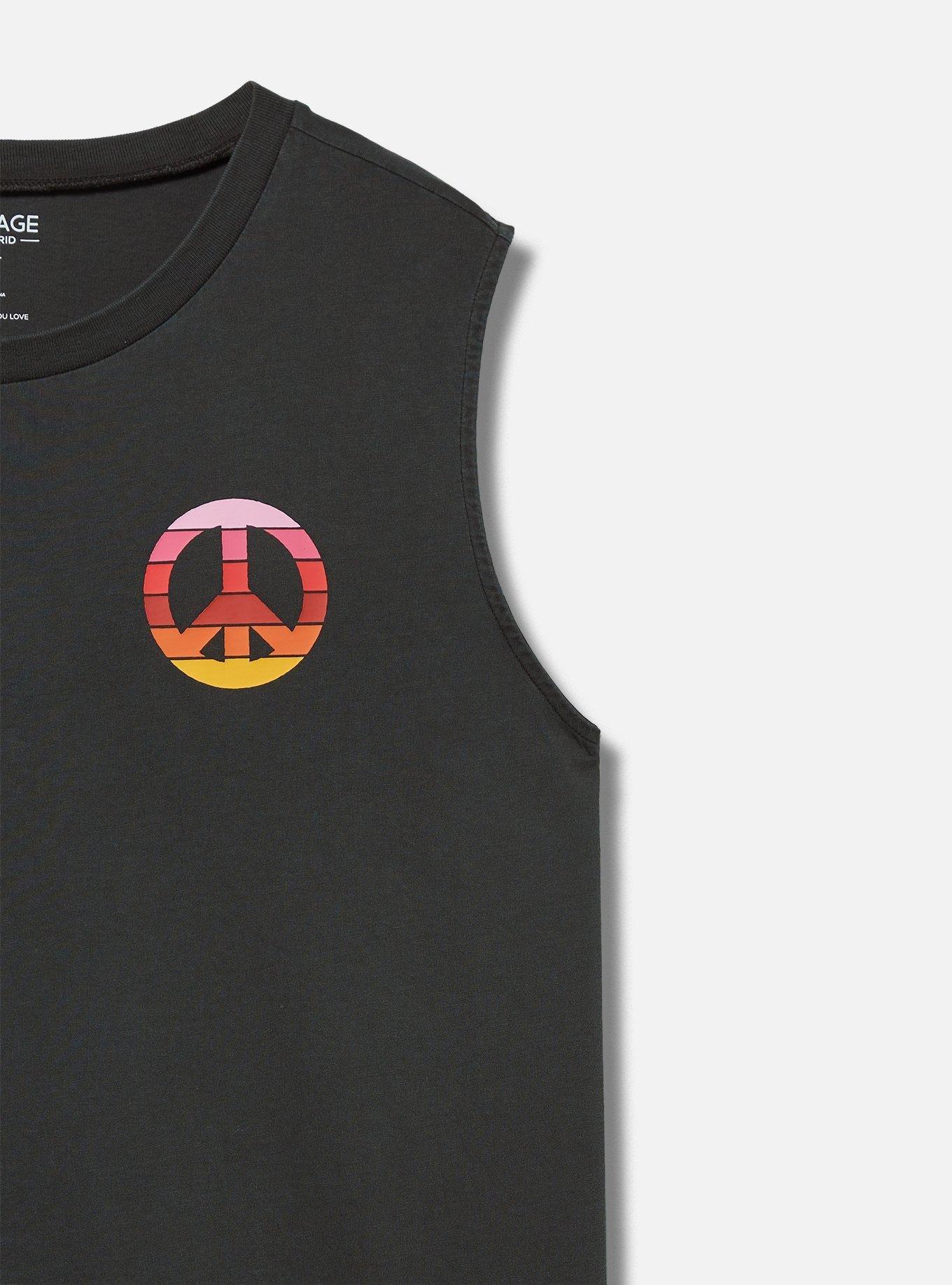 Peace Relaxed Fit Heritage Jersey Crew Tee