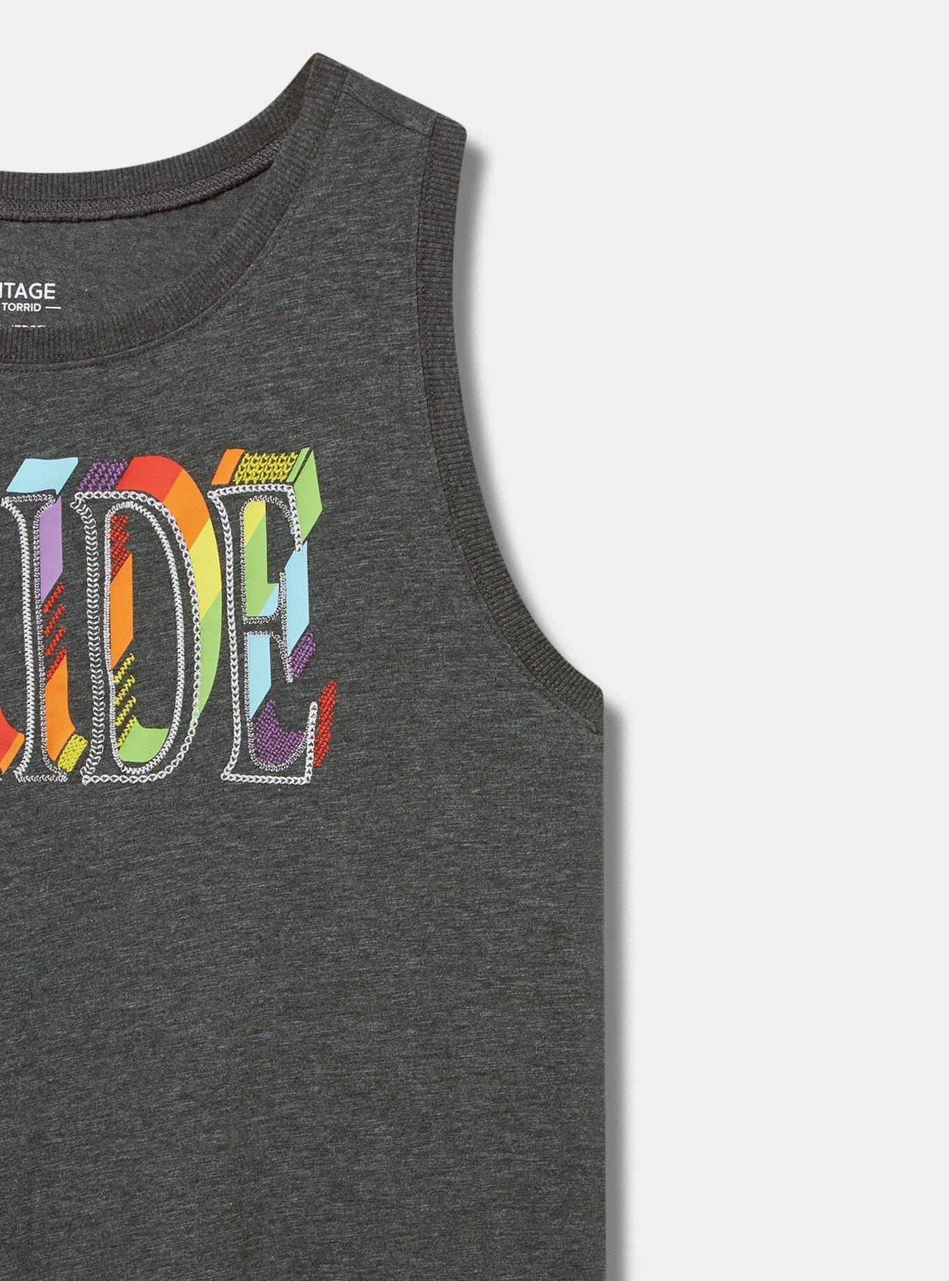 Pride Classic Fit Vintage Embroidered Slub Tank