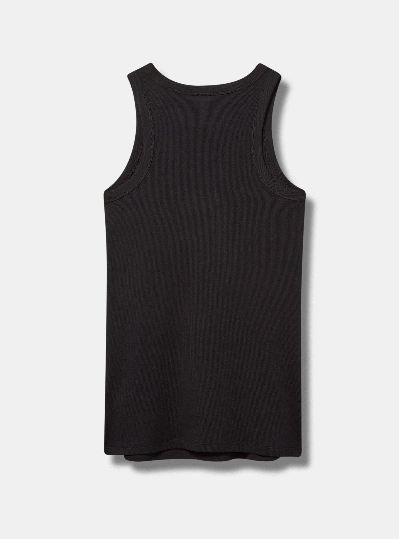 Sun Moon Fitted High Neck Rib Tank