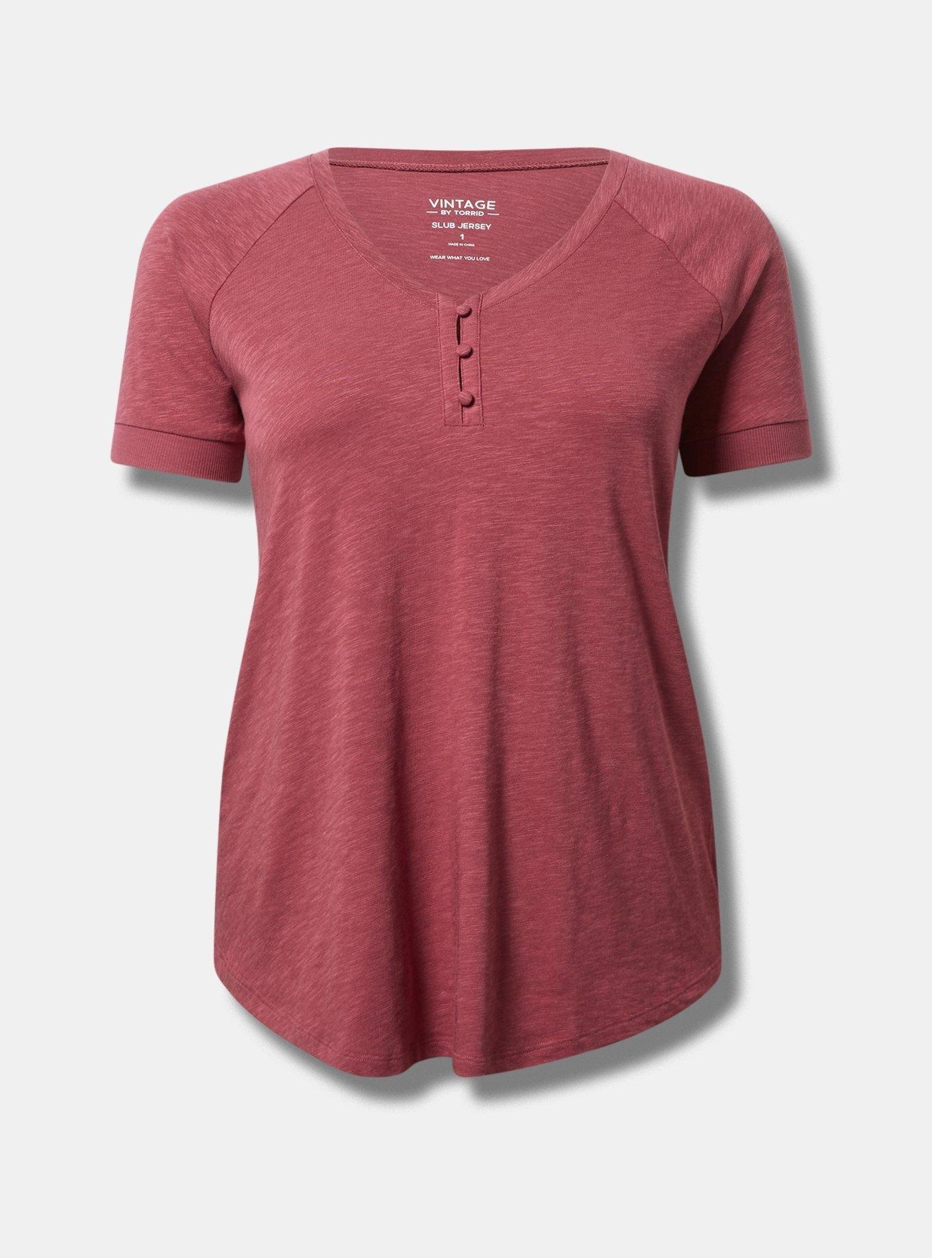 Vintage Slub V-Neck Henley Tee