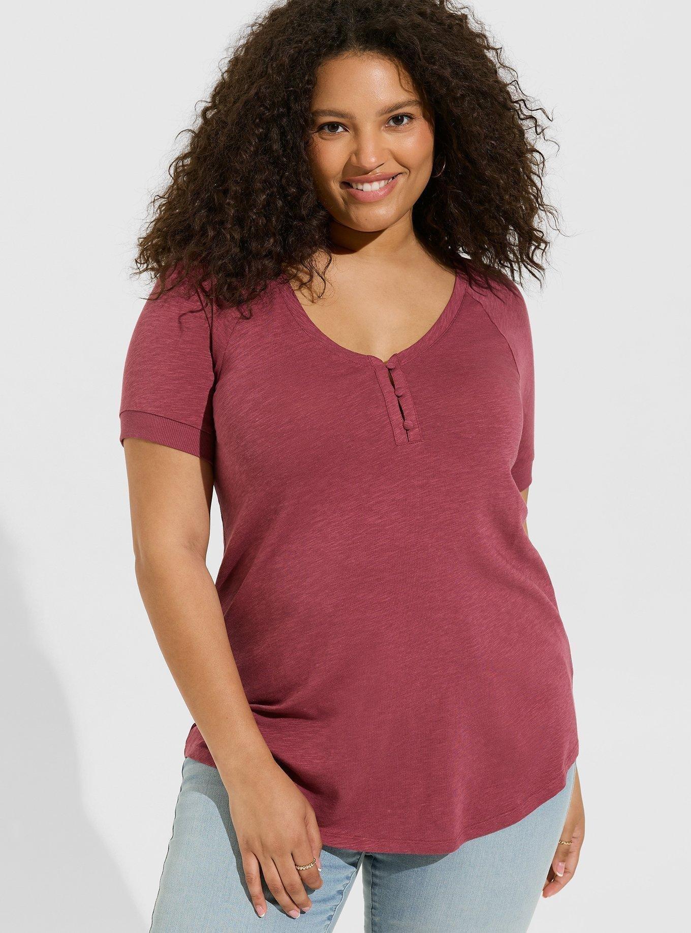 Vintage Slub V-Neck Henley Tee