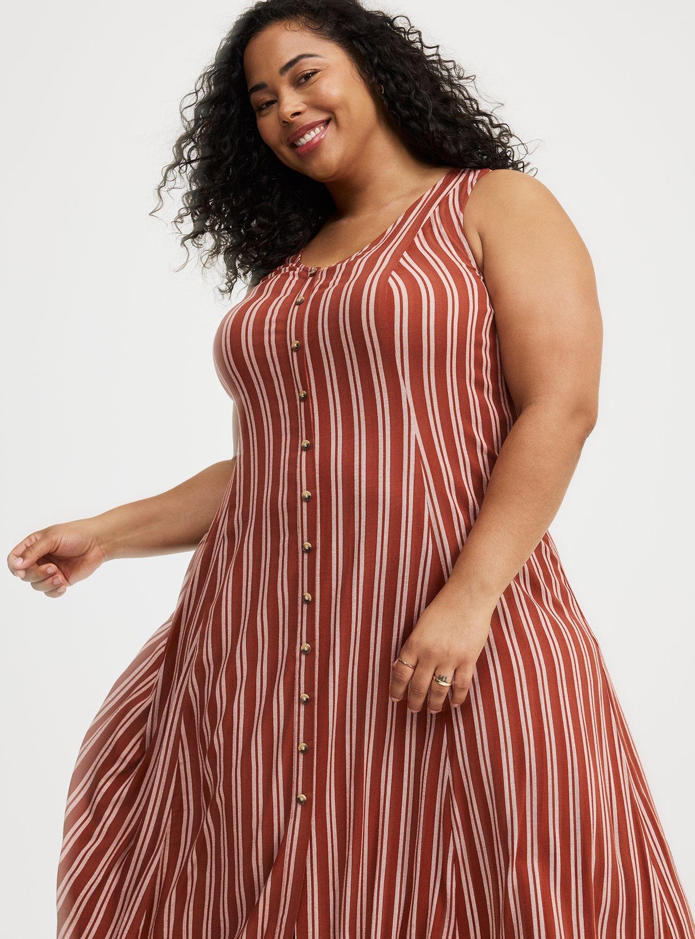 Lace-Up Back Maxi Dress