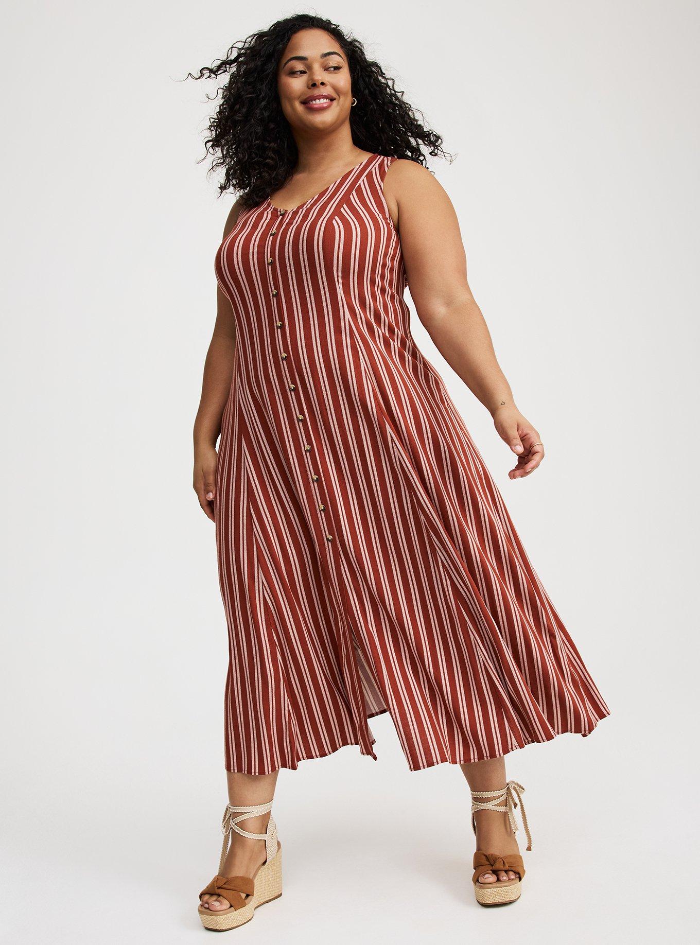 Lace-Up Back Maxi Dress