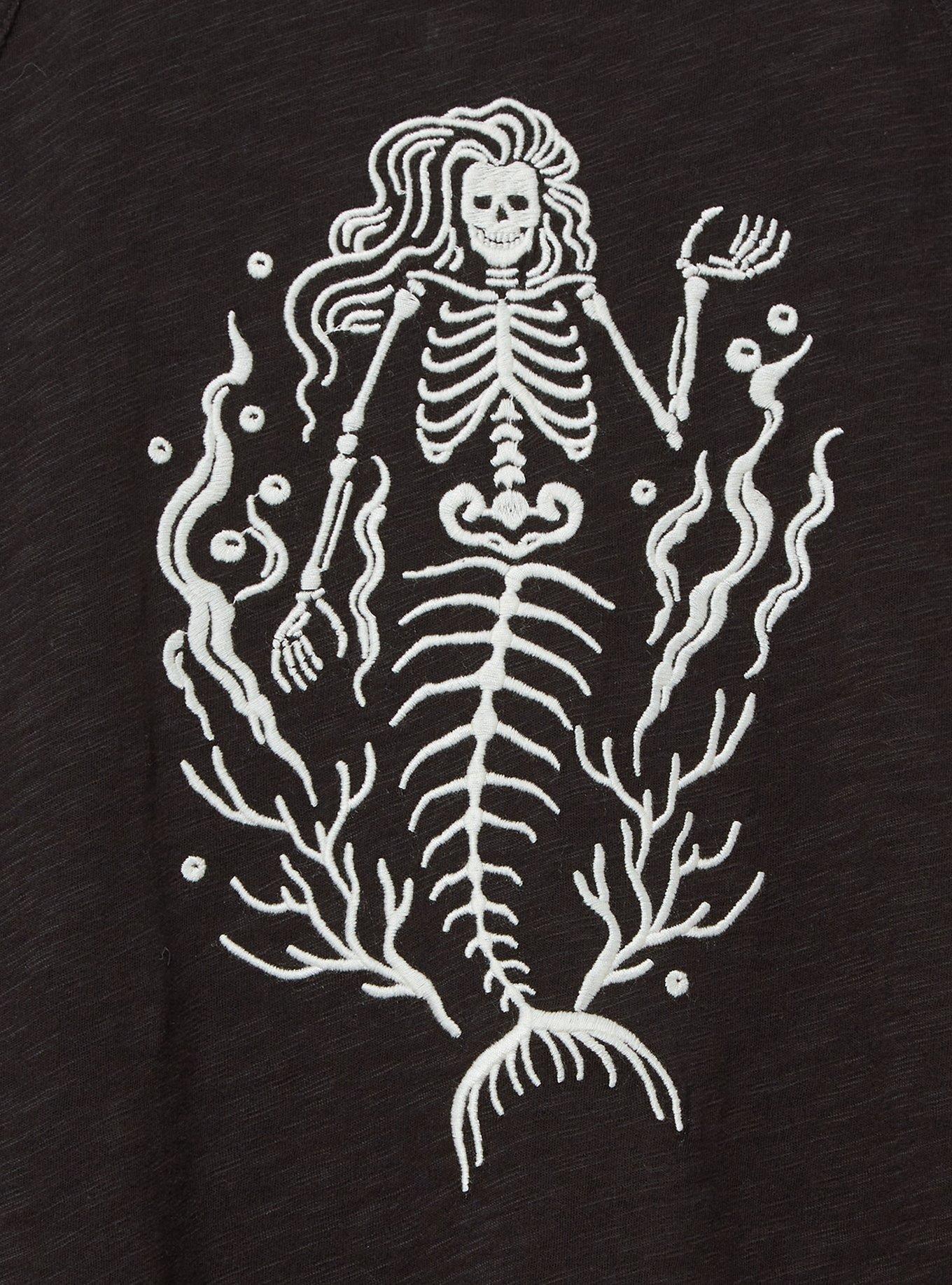 Mermaid Skeleton Heritage Slub High-Neck Tank