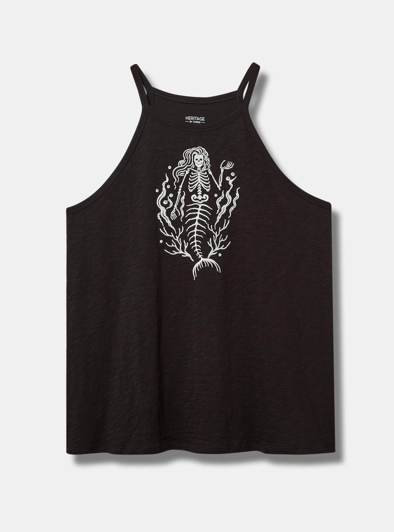 Mermaid Skeleton Heritage Slub High-Neck Tank