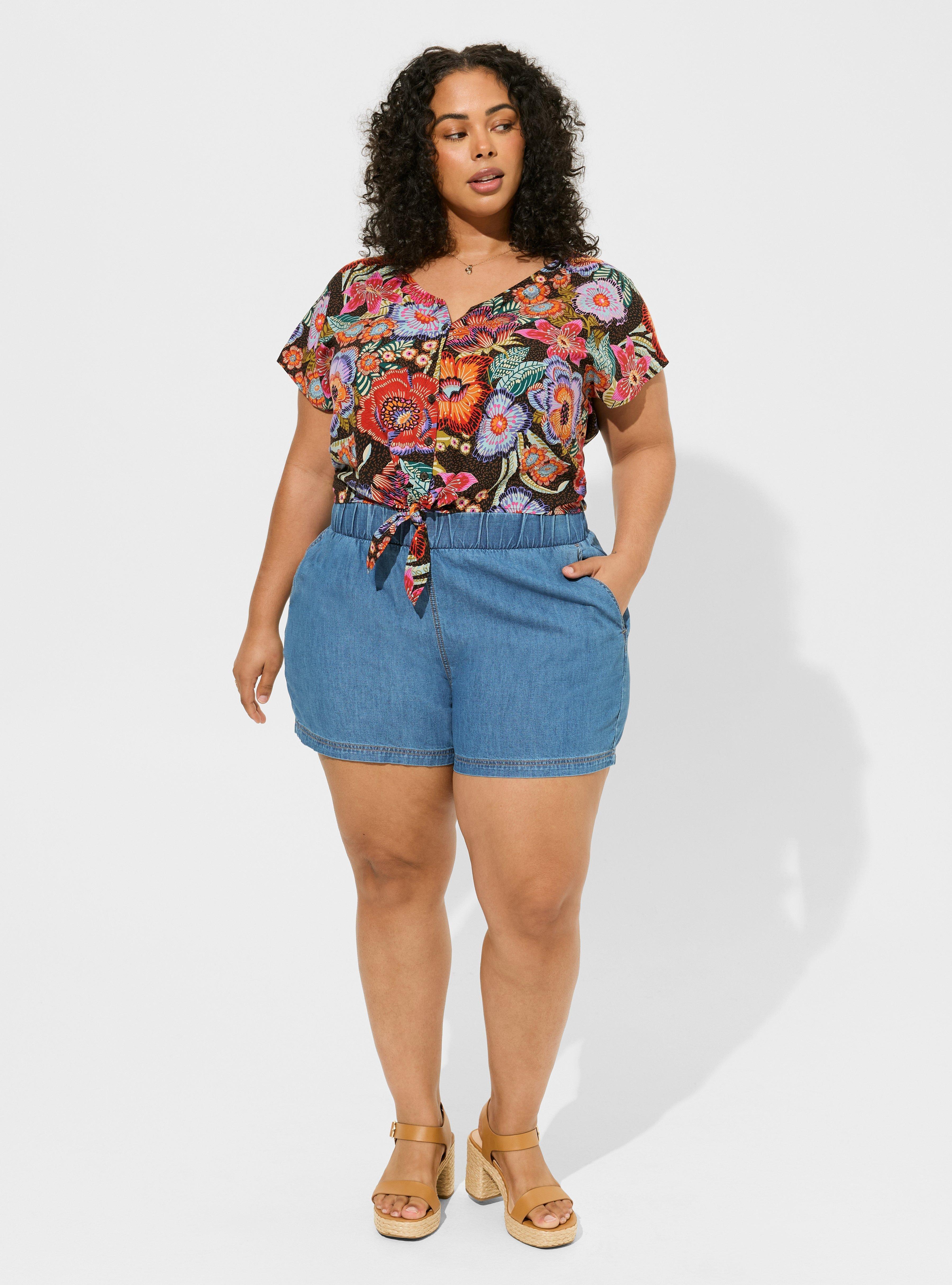 Challis Dolman Tie Front Crop Top