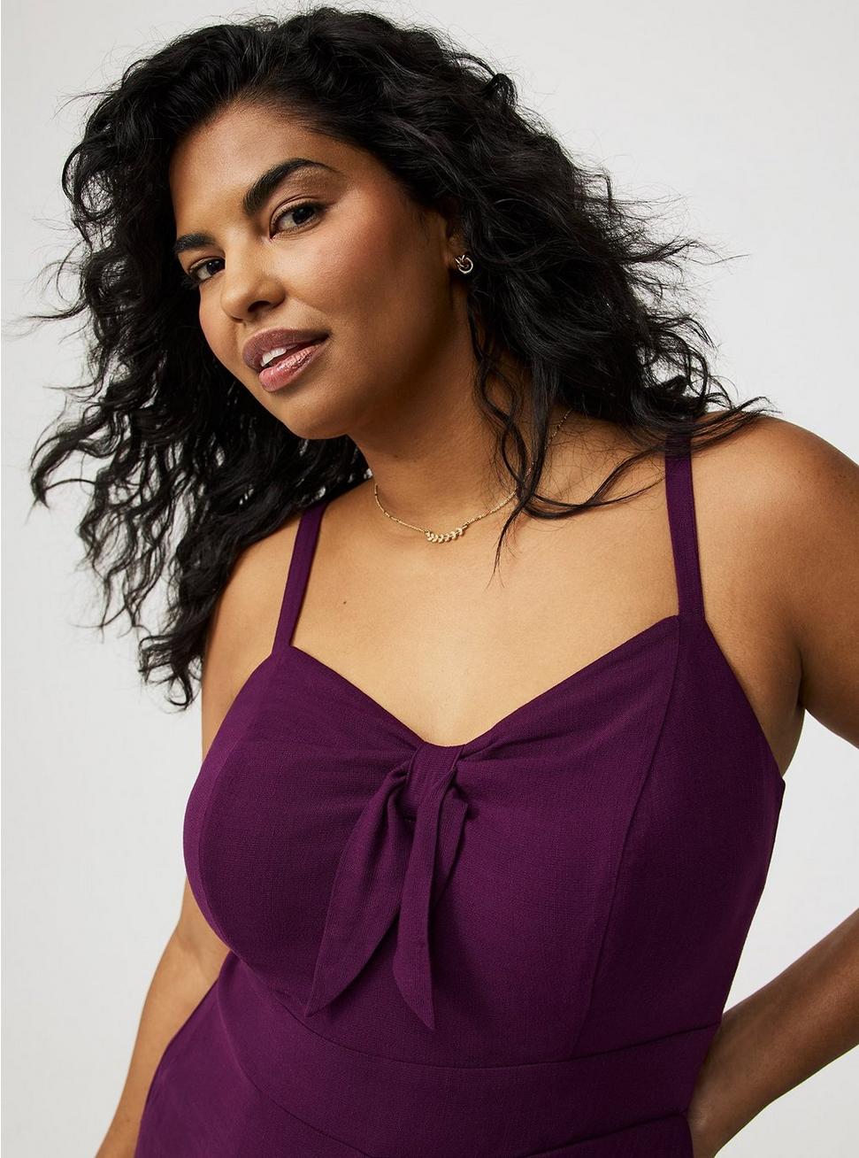 Plus Size - Rayon Slub Tie-Front Jumpsuit - Torrid Plus Size - Rayon Slub Tie-Front Jumpsuit - Torrid