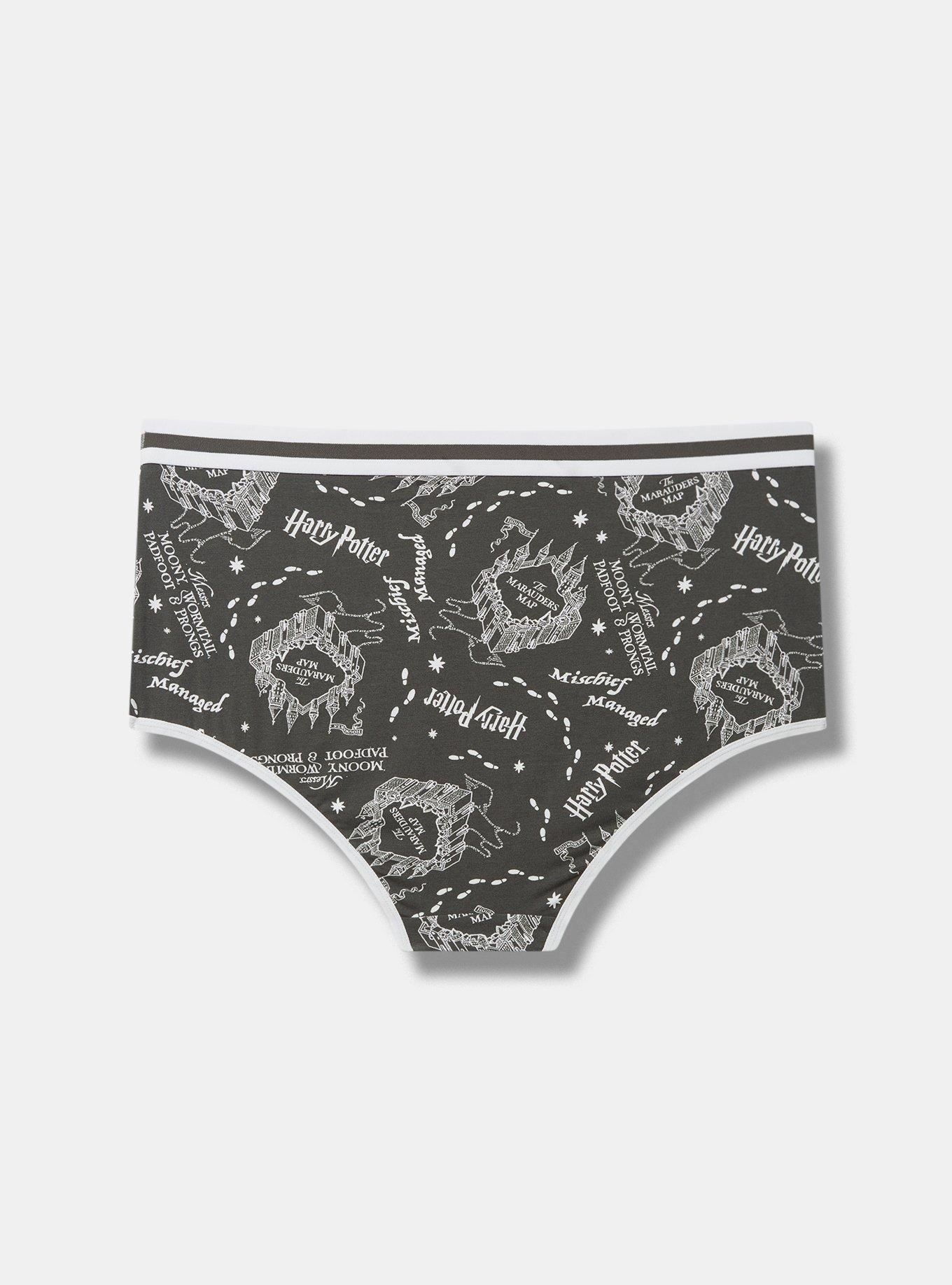 Harry Potter Map Mid-Rise Cotton Brief Panty